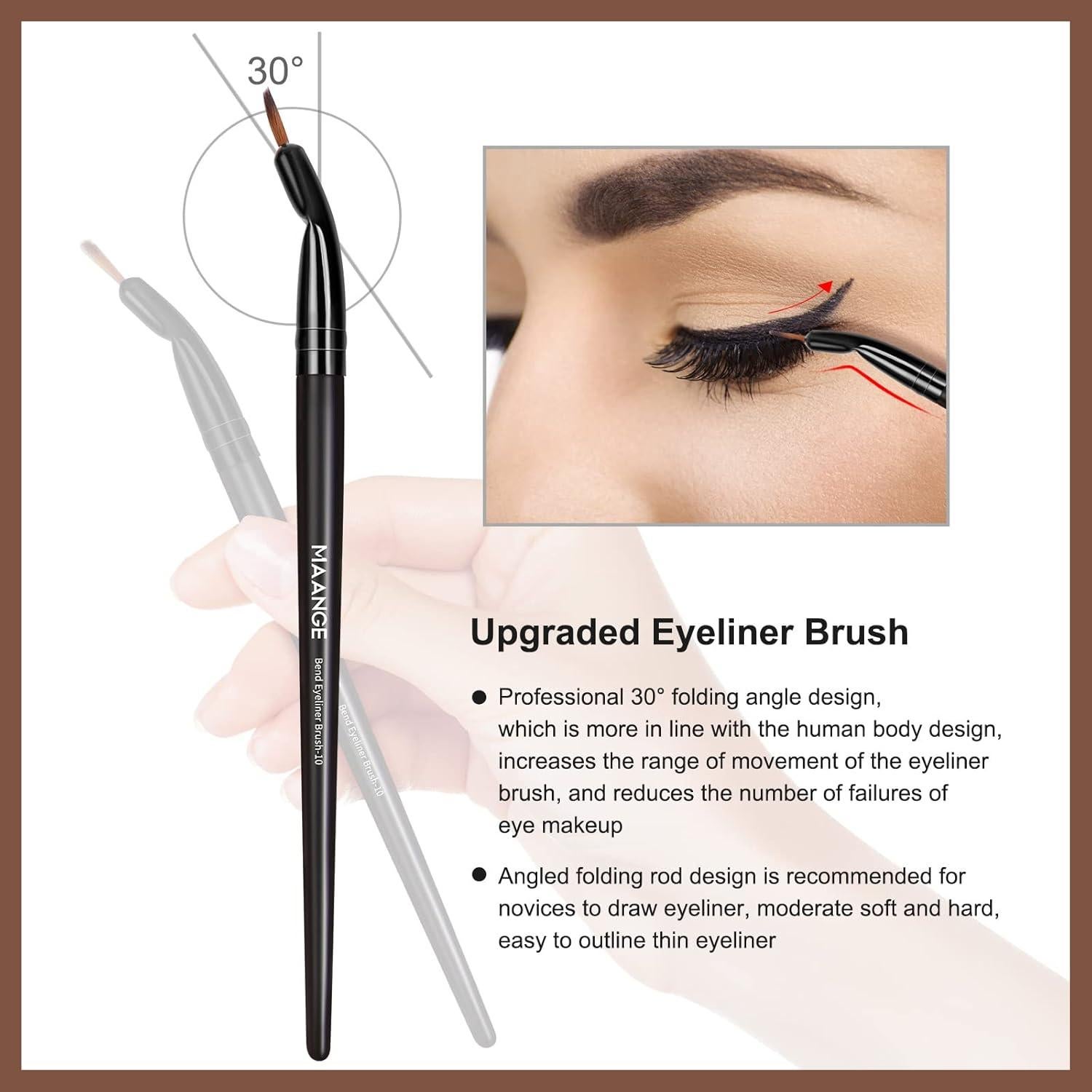 Set de 25 Pinceles de Maquillaje MAANGE Sintéticos Premium