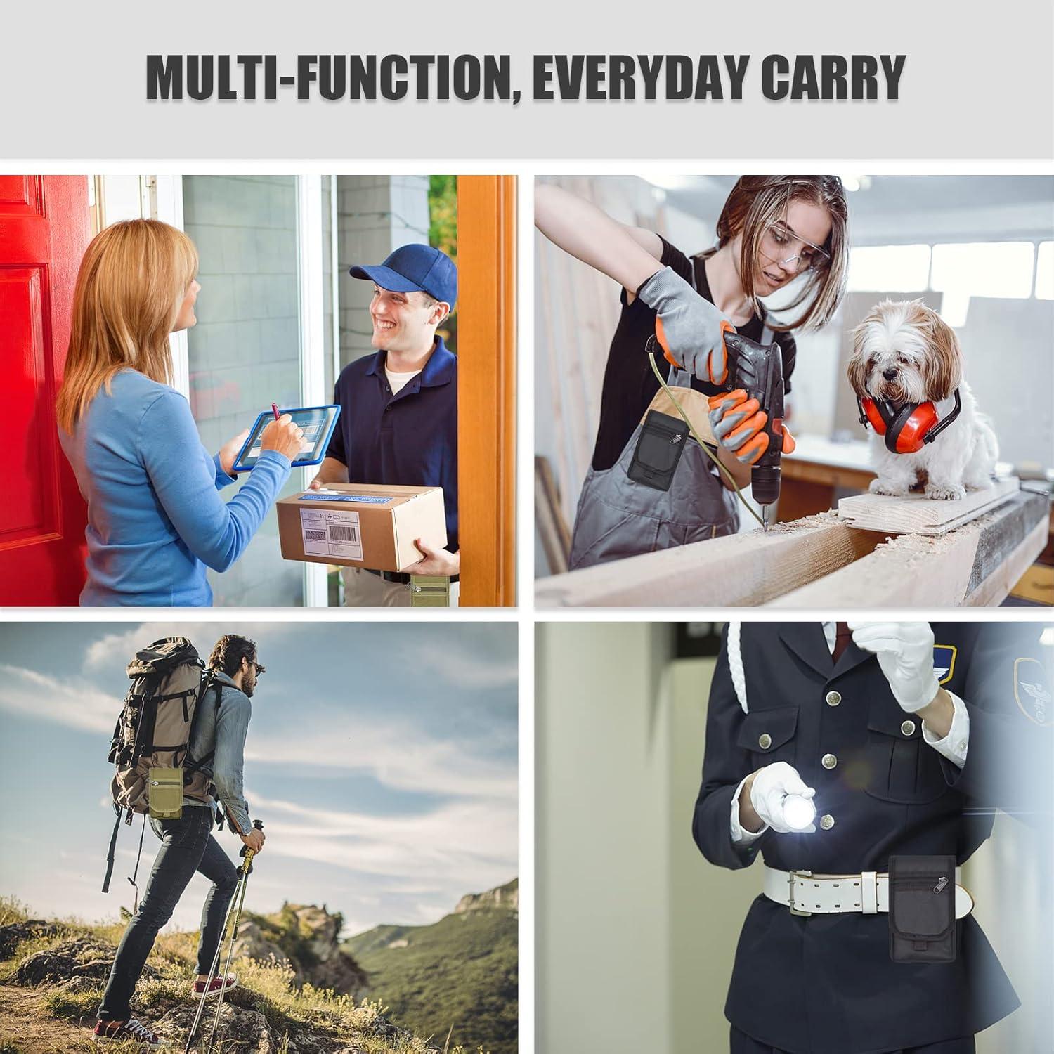 Funda Doble KATOLK XL para Teléfono Negro Multifuncional