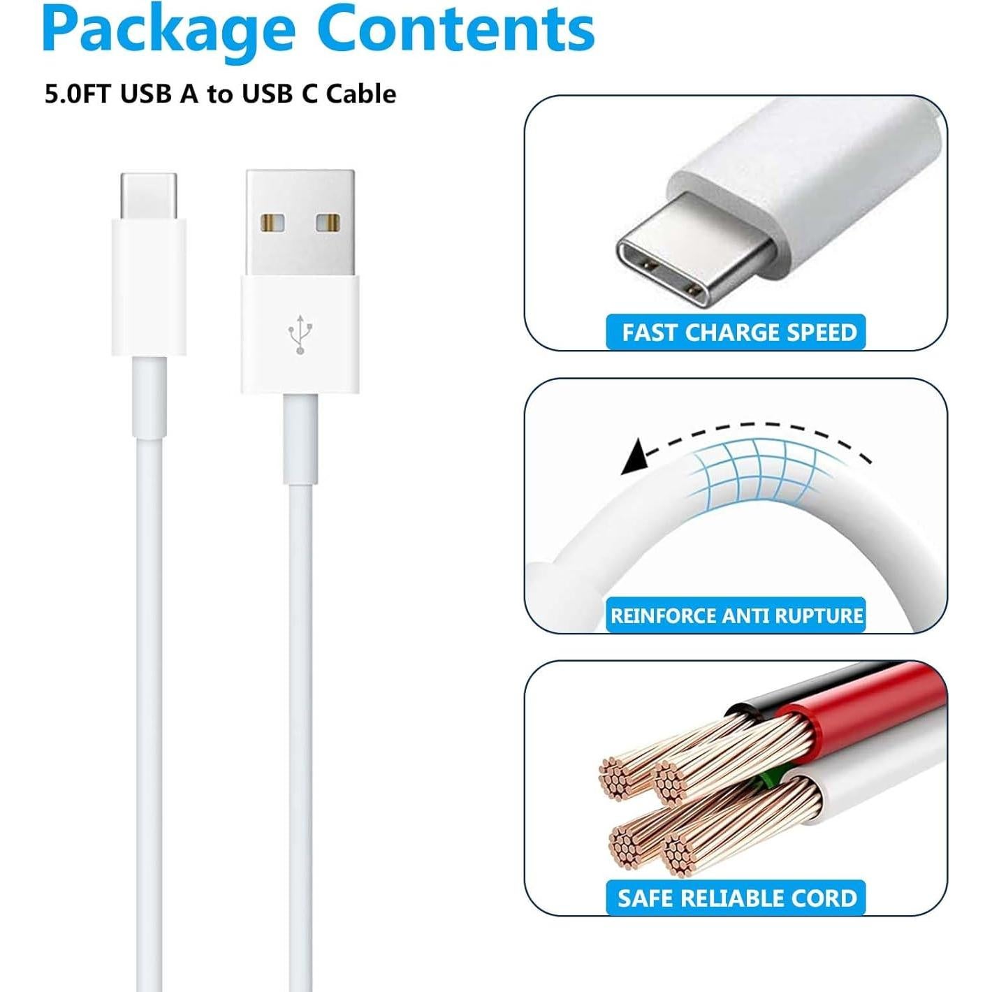 Cable Carplay USB A a C para iPhone 15 16 - 1 m Blanco