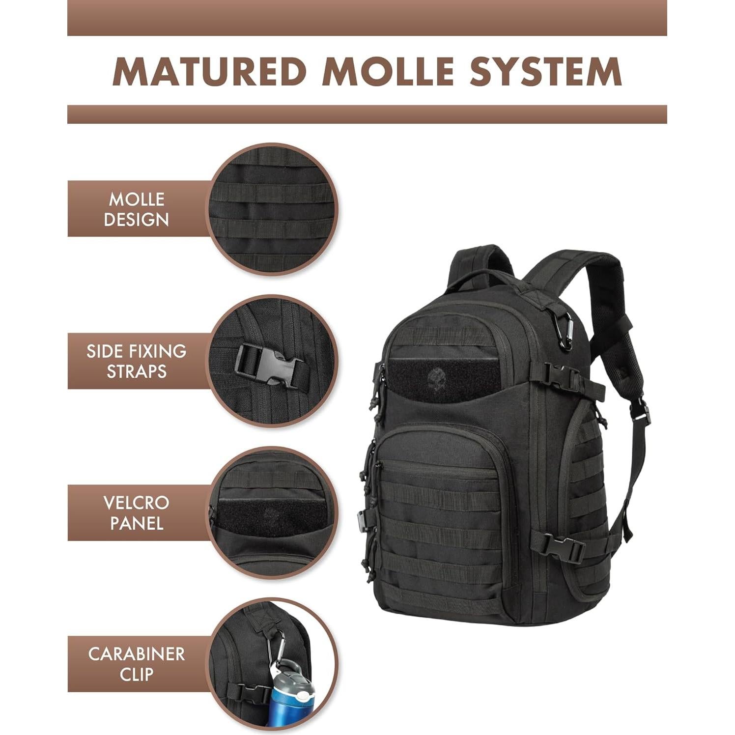 Mochila Táctica Trailkicker 35L Negra para Portátil