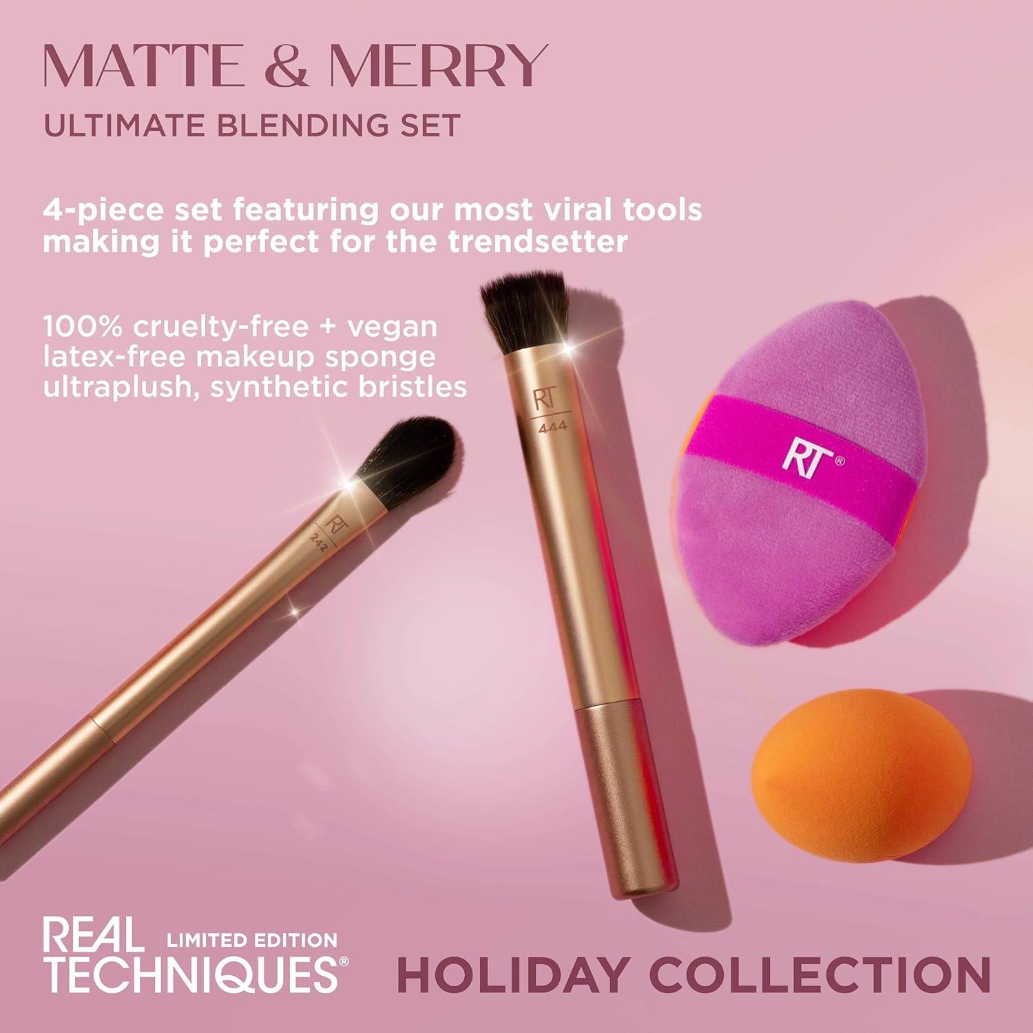 Set de Maquillaje Real Techniques Matte & Merry 4 Piezas