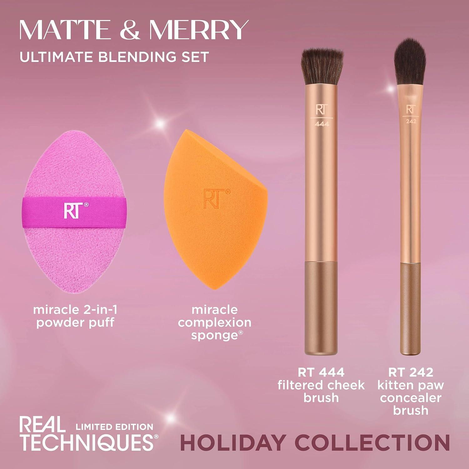 Set de Maquillaje Real Techniques Matte & Merry 4 Piezas