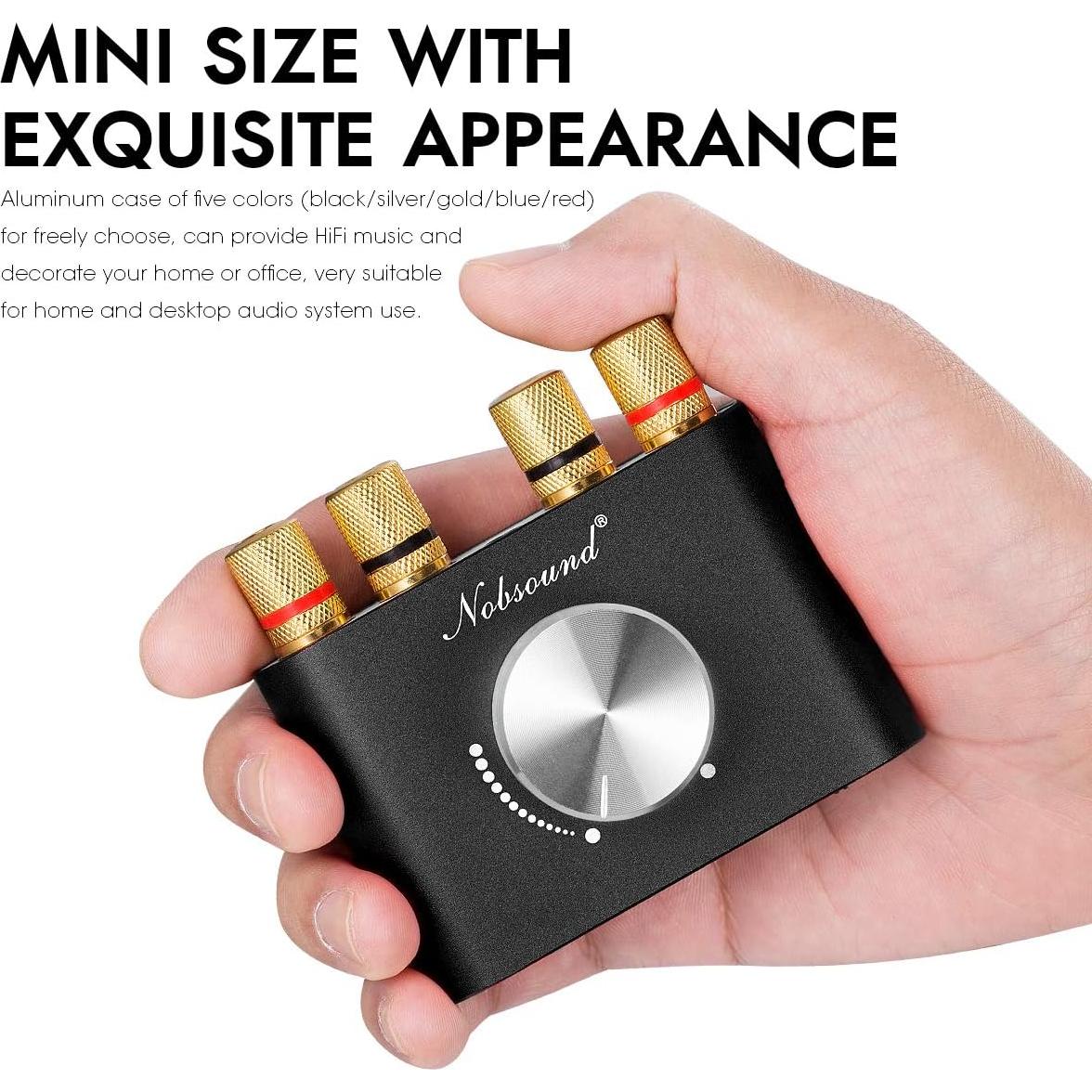 Amplificador Nobsound Mini Bluetooth 5.0 100W Hi-Fi 2.0