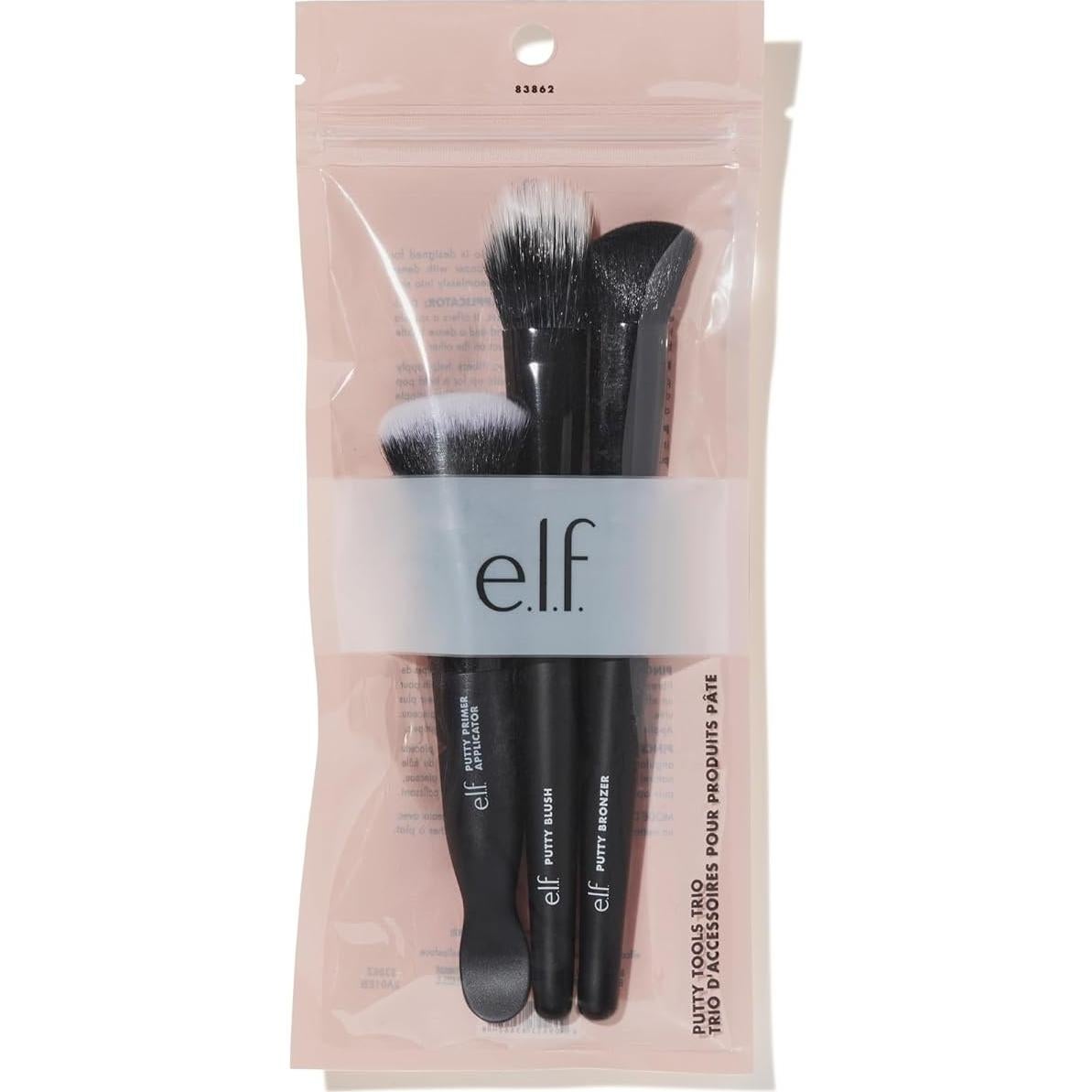 Set de 3 Brochas de Maquillaje Facial e.l.f. para Productos Putty