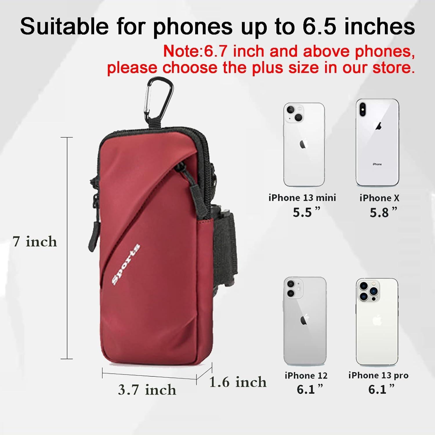 Banda para Brazo Prime Comfort, Rojo, 6.7" para Móvil