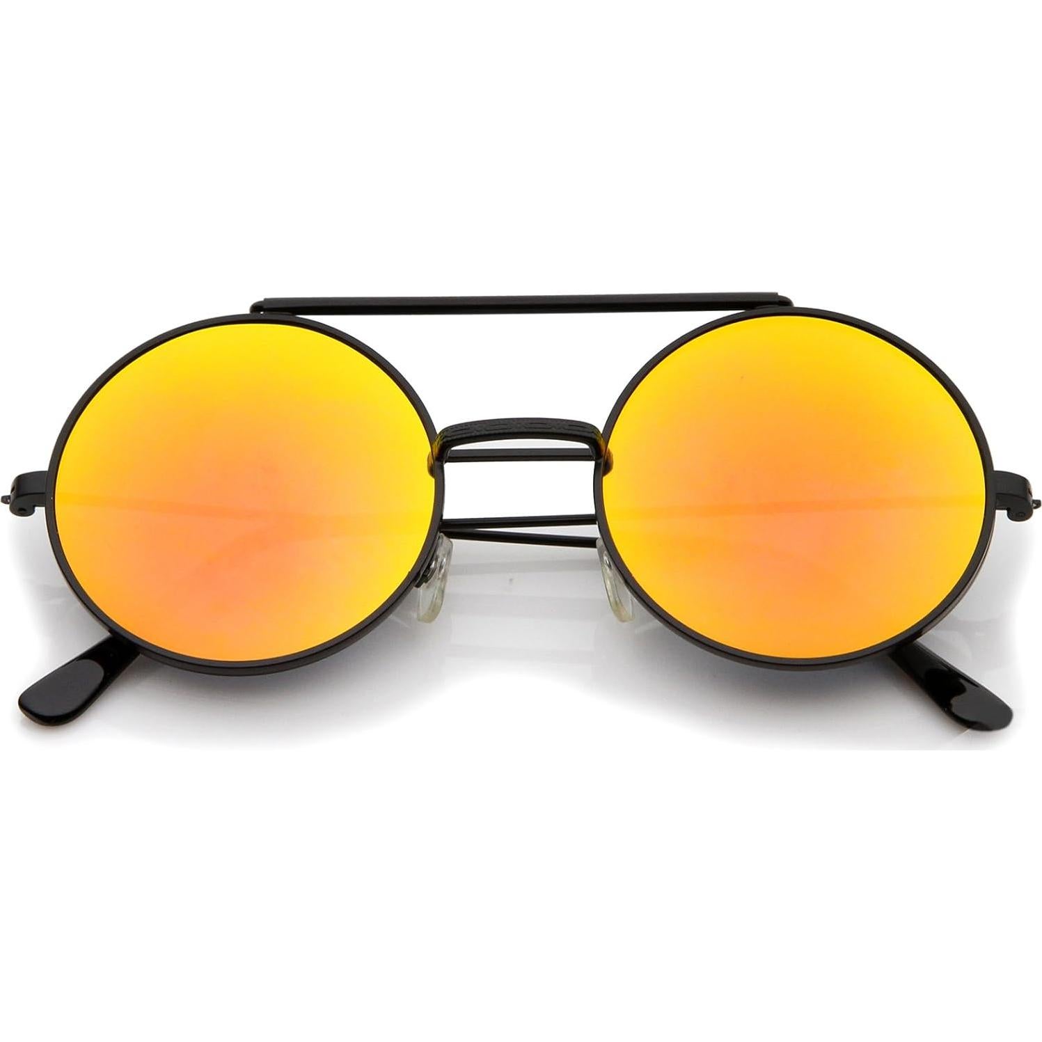 Gafas de Sol Flip-Up Redondas ZeroUV UV400 Negro Fuego