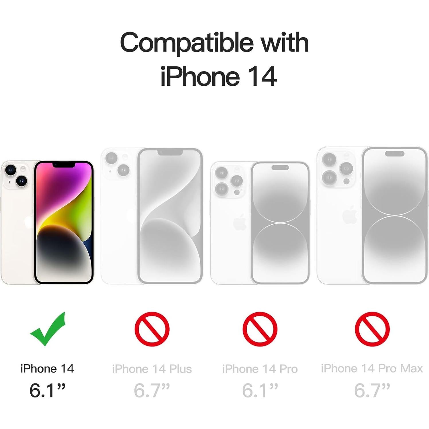 Funda JETech para iPhone 14 6.1" Transparente a Prueba de Golpes