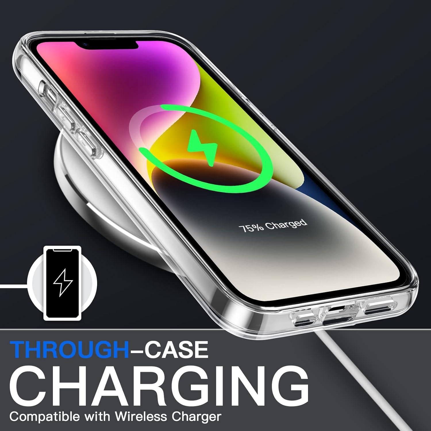 Funda JETech para iPhone 14 6.1" Transparente a Prueba de Golpes