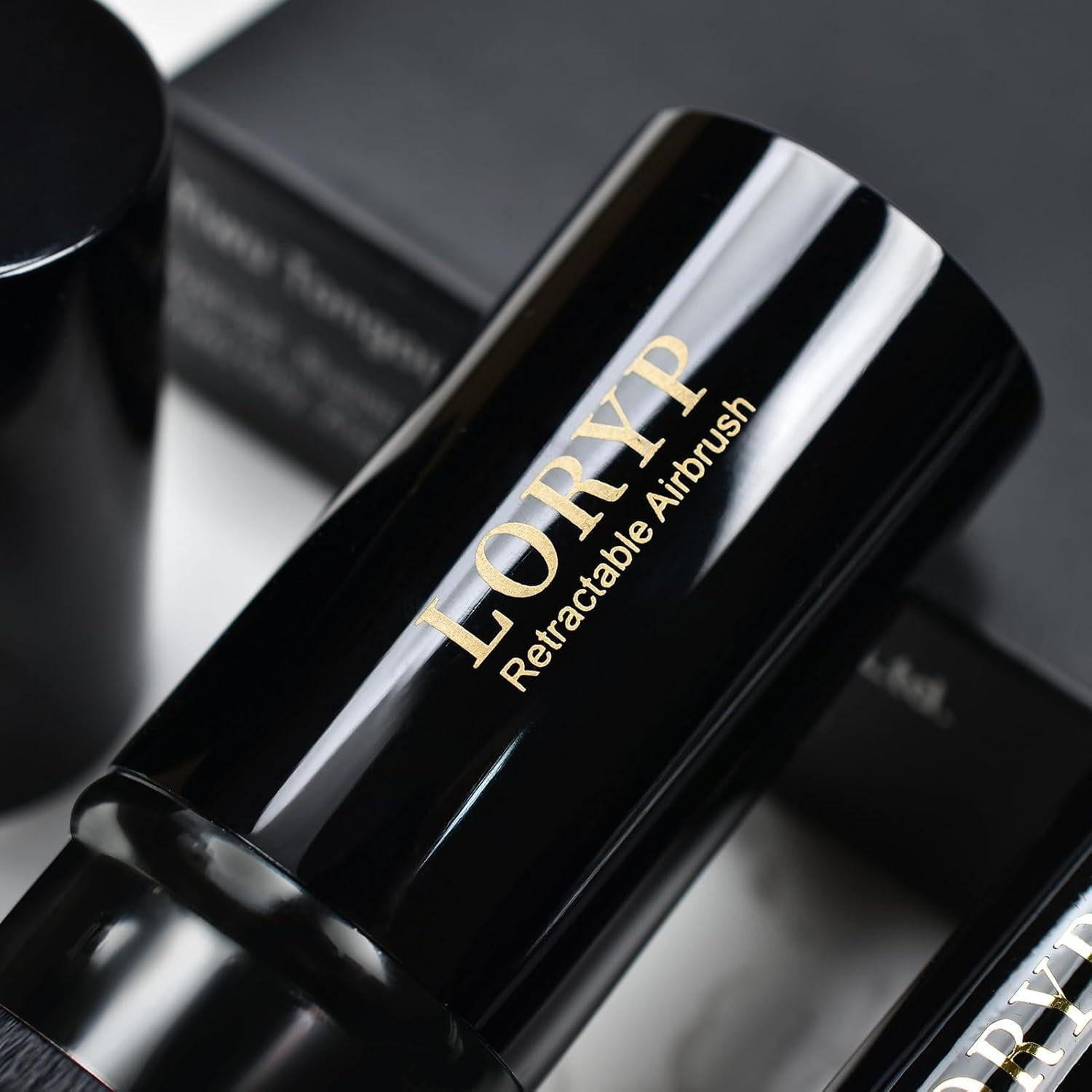 Set de 4 Pinceles de Maquillaje LORYP con Aerógrafo y Bolsa