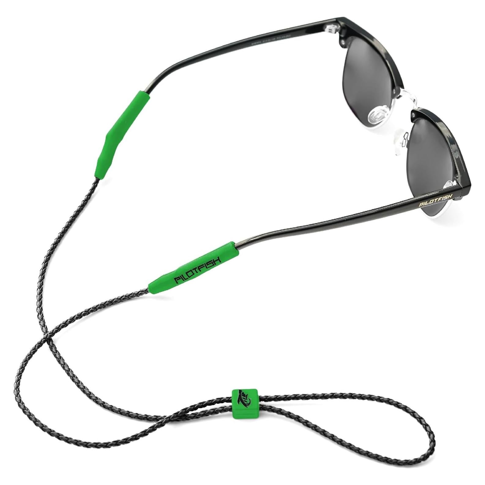 Correa de Gafas de Cuero Pilotfish - Ajustable Unisex Verde