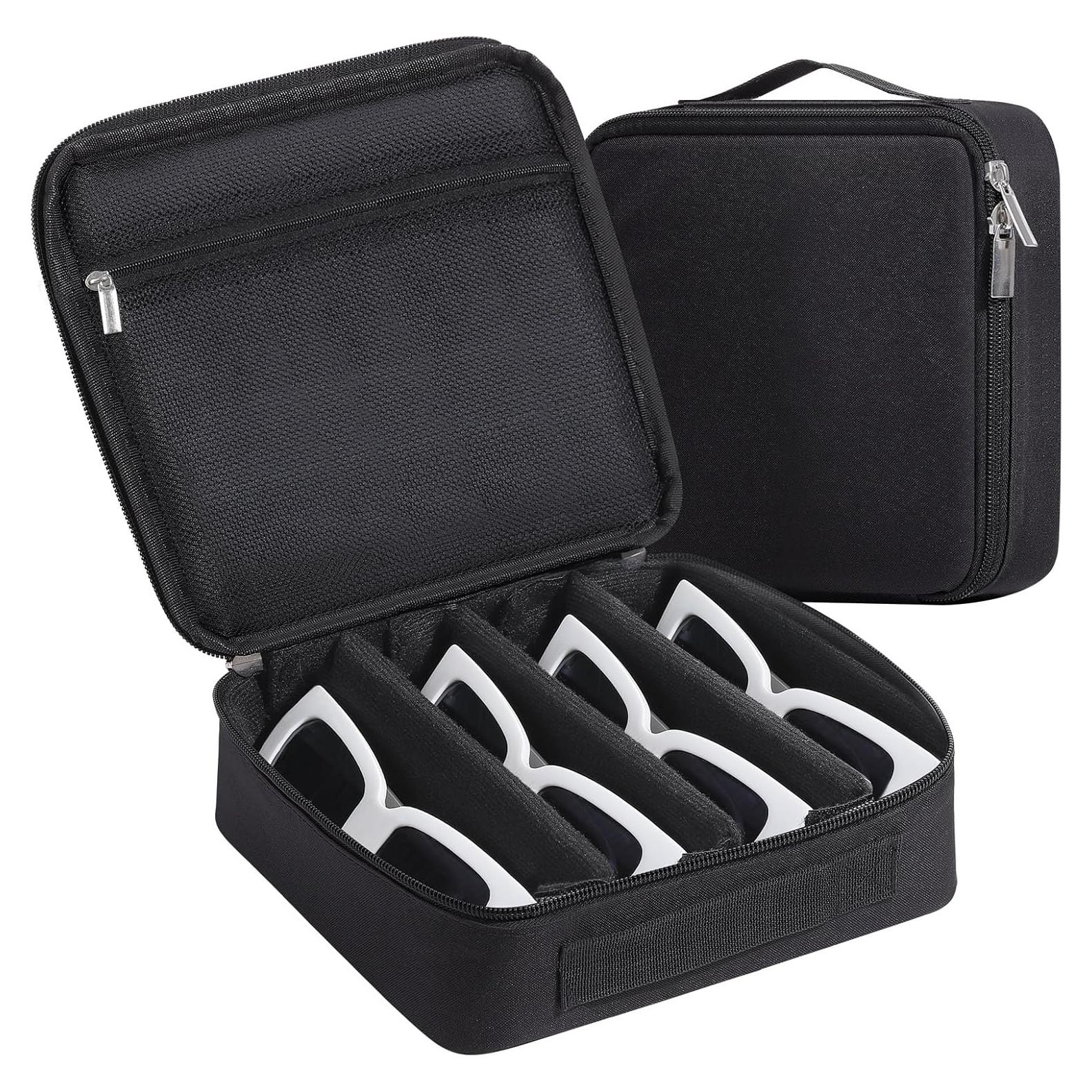 Estuche Organizador de Gafas MoKo Negro 4 Ranuras 27.5x18cm