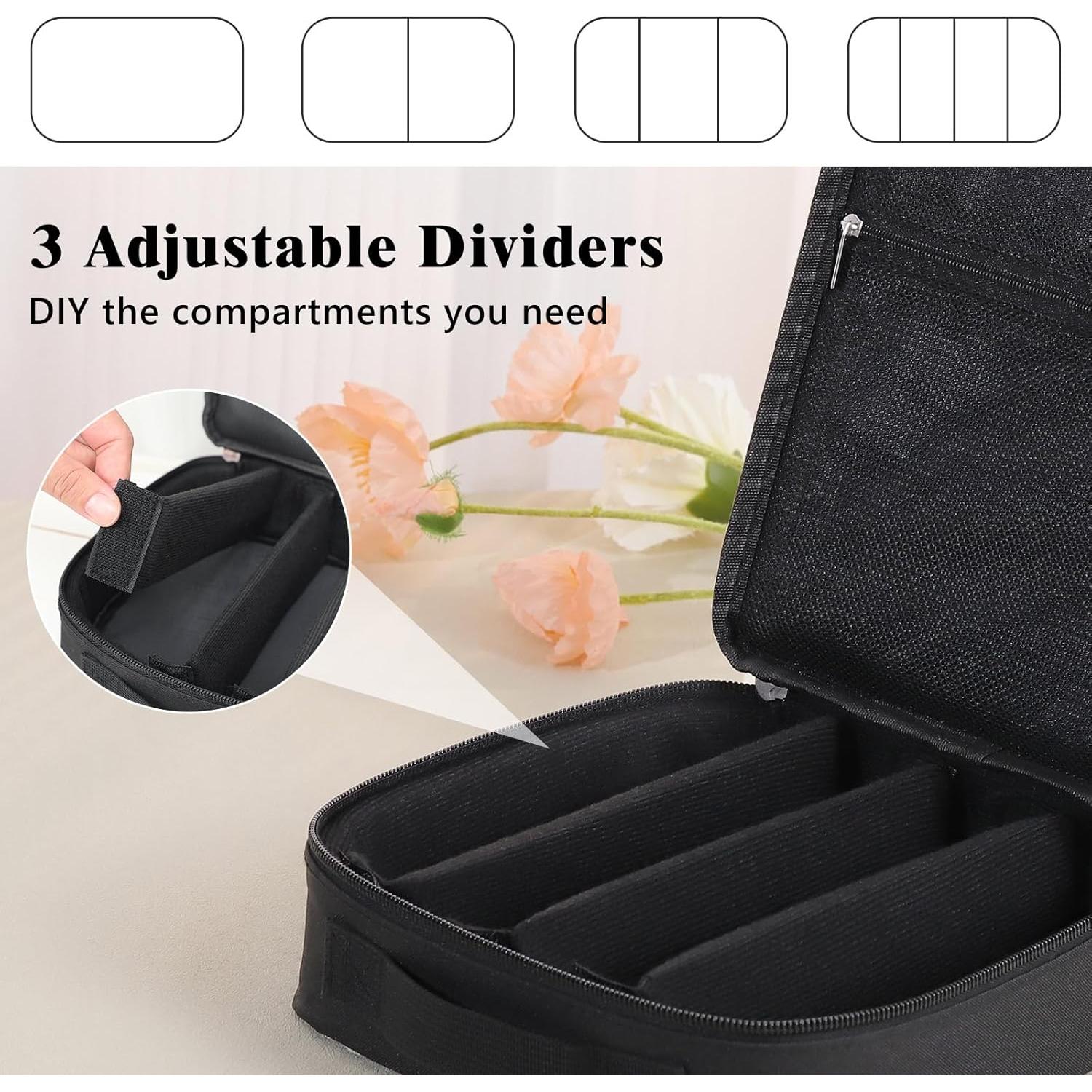 Estuche Organizador de Gafas MoKo Negro 4 Ranuras 27.5x18cm