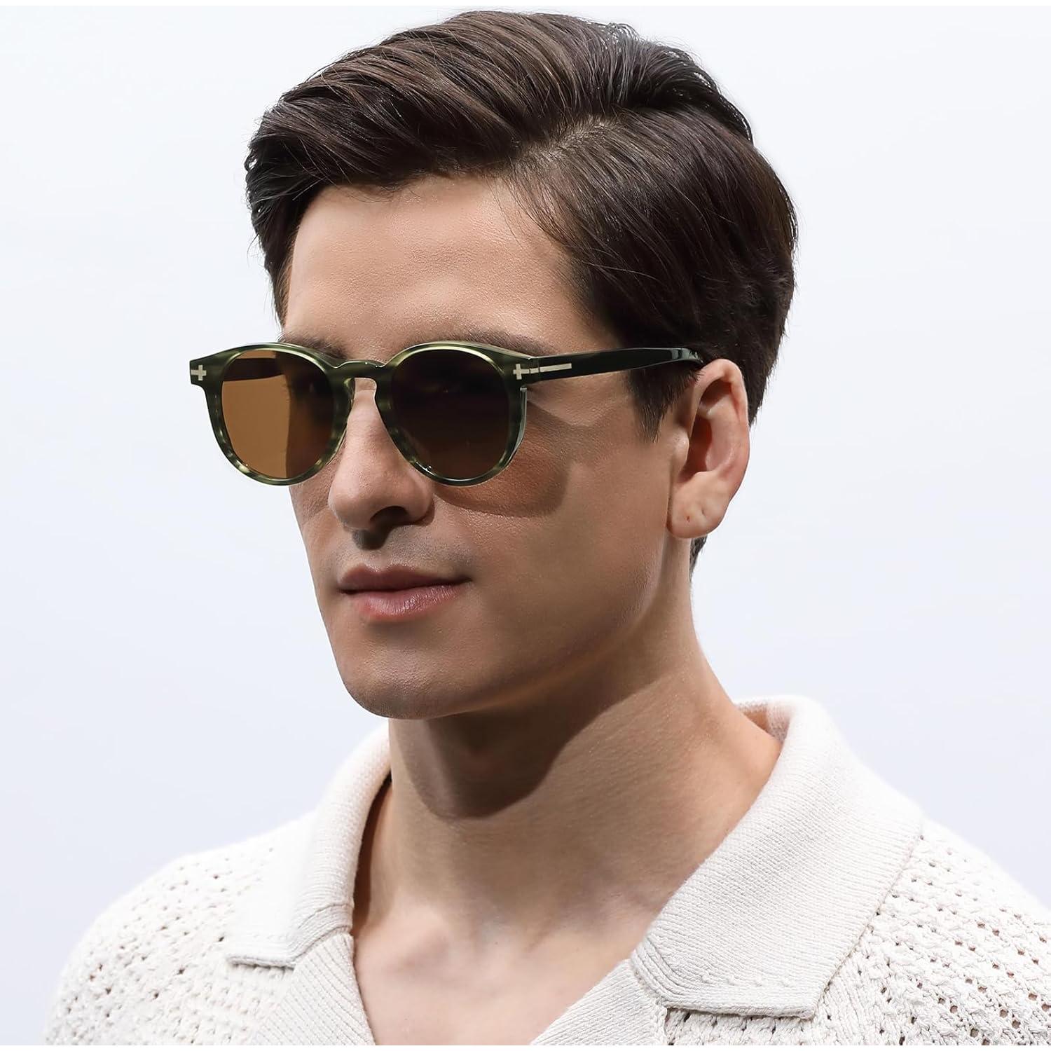 Gafas de sol AVAWAY polarizadas para hombres redondas UV400