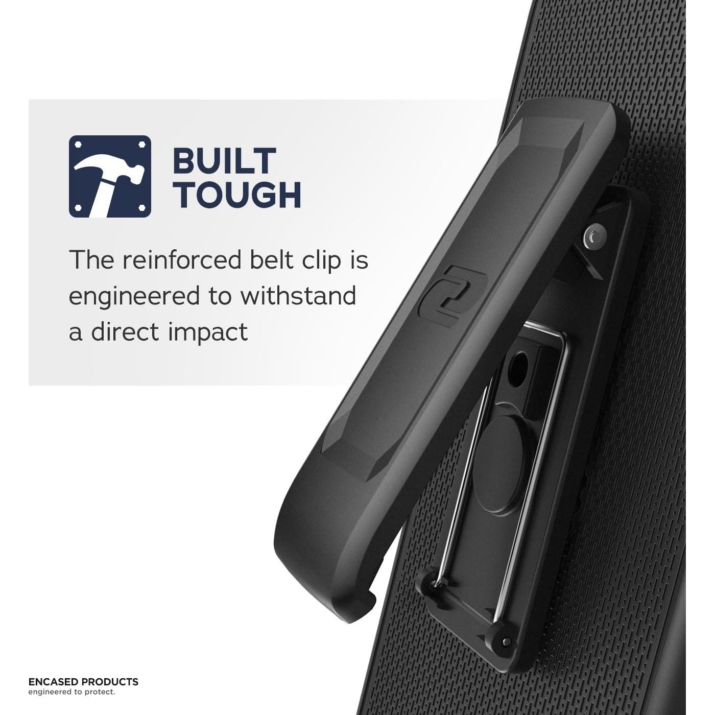 Funda con clip de cinturón Encased para Galaxy S8 - Negro