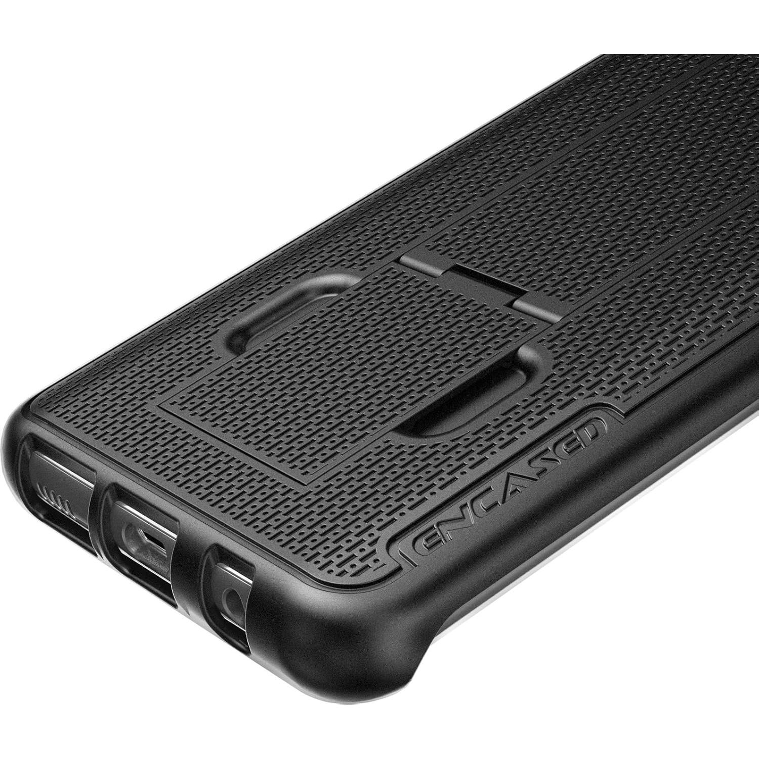 Funda con clip de cinturón Encased para Galaxy S8 - Negro