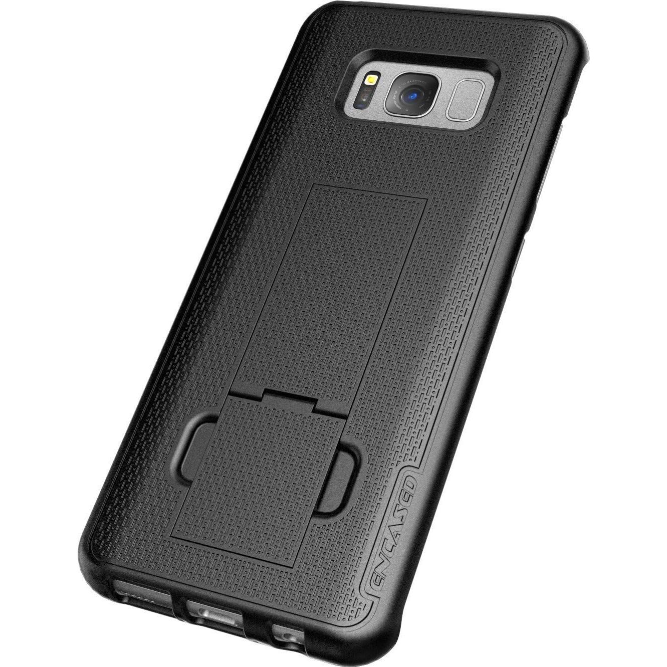 Funda con clip de cinturón Encased para Galaxy S8 - Negro