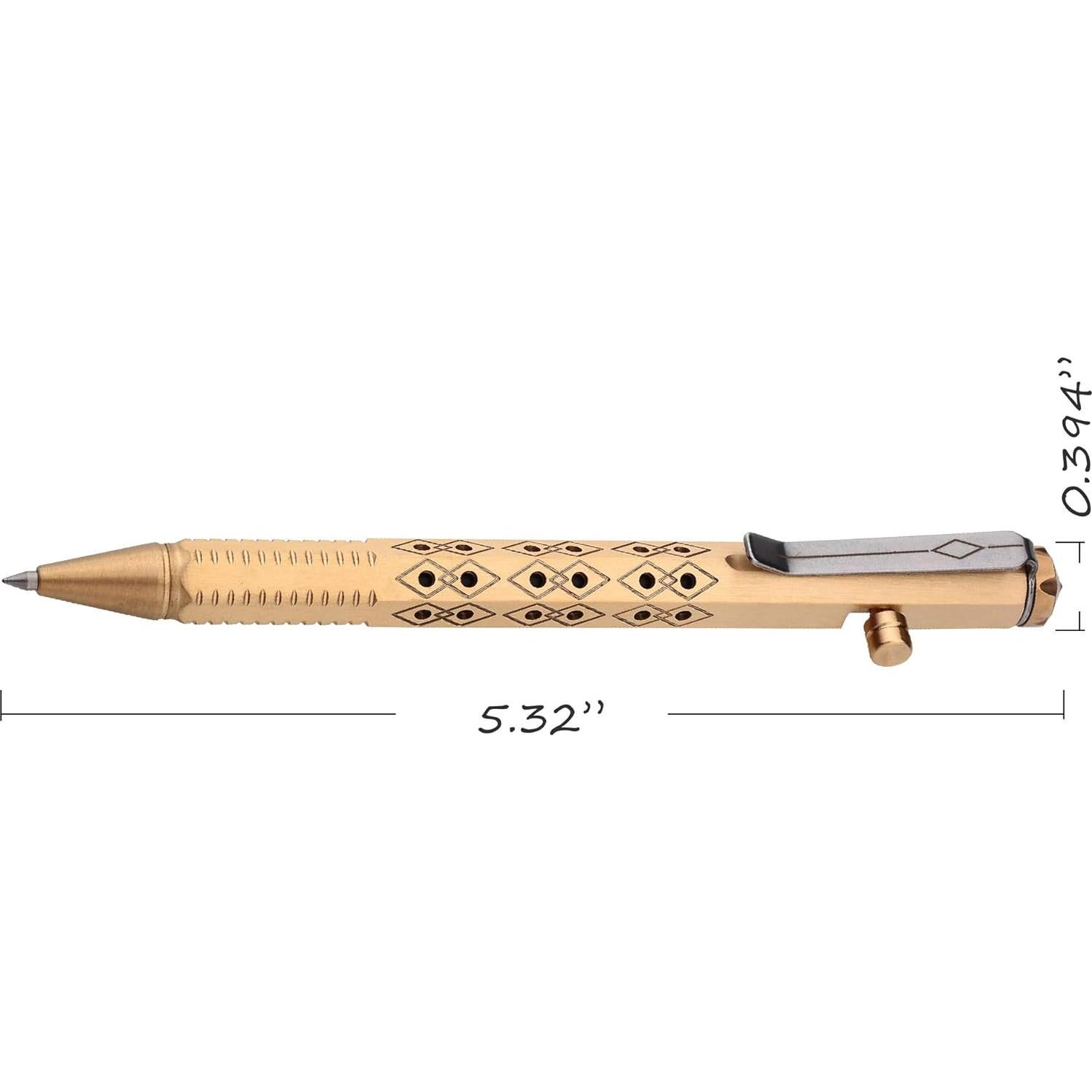 Bolígrafo SMOOTHERPRO de latón bronce con recarga Pilot G2
