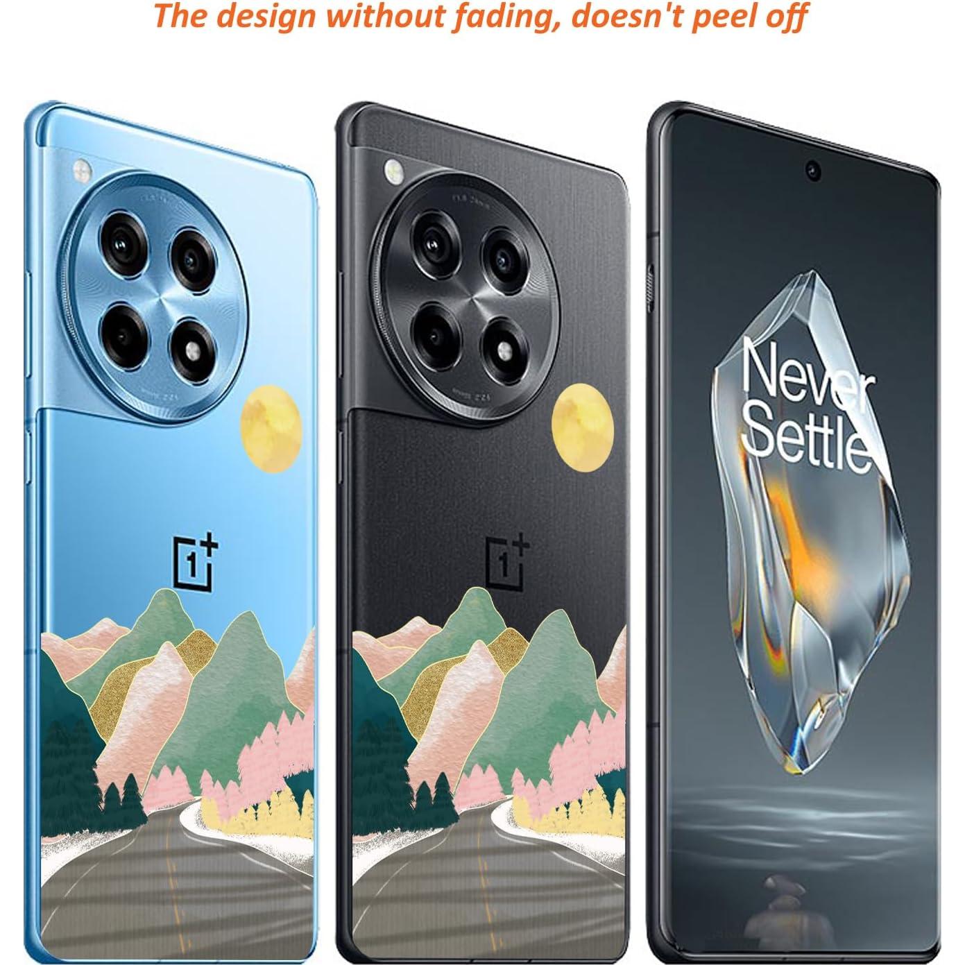 Funda OnePlus 12R Ftonglogy Floral TPU Delgado Montaña