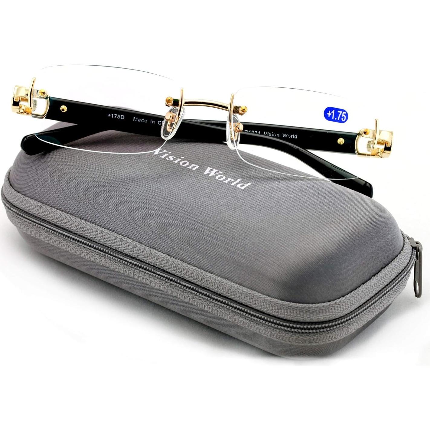 Gafas de lectura Vision World Oro 3.0x Rectangulares