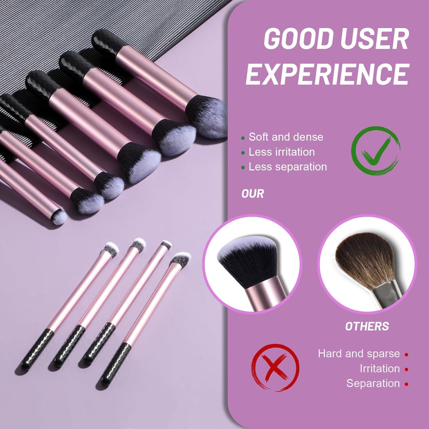 Conjunto de Brochas de Maquillaje BS-MALL 16 Piezas Morado