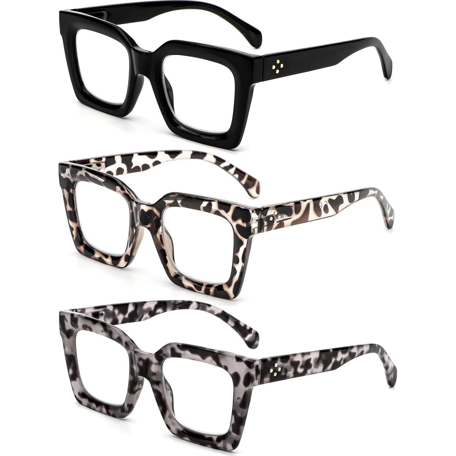 Gafas de Lectura REAVEE 3 Piezas Bloqueo Luz Azul Mujeres