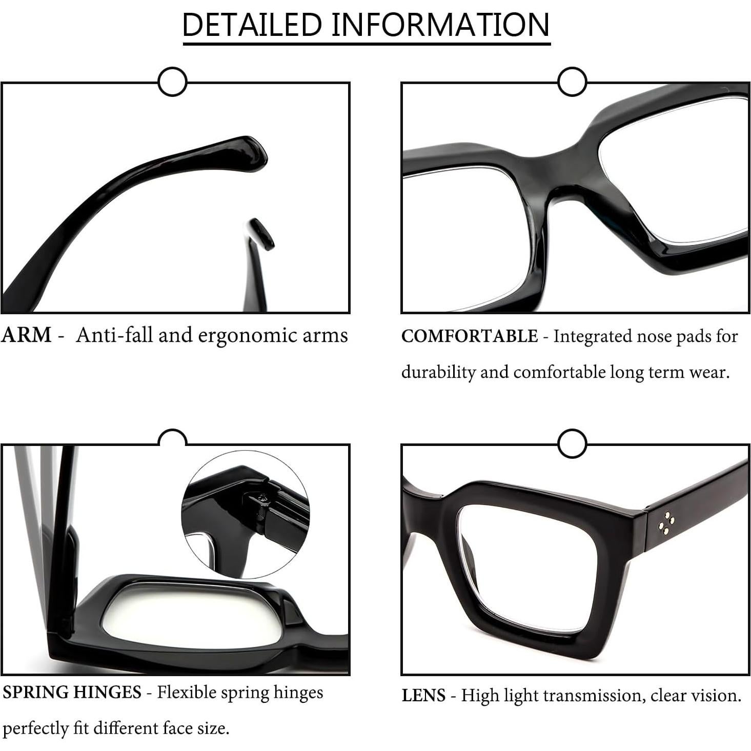 Gafas de Lectura REAVEE 3 Paquete Estilosas UV400