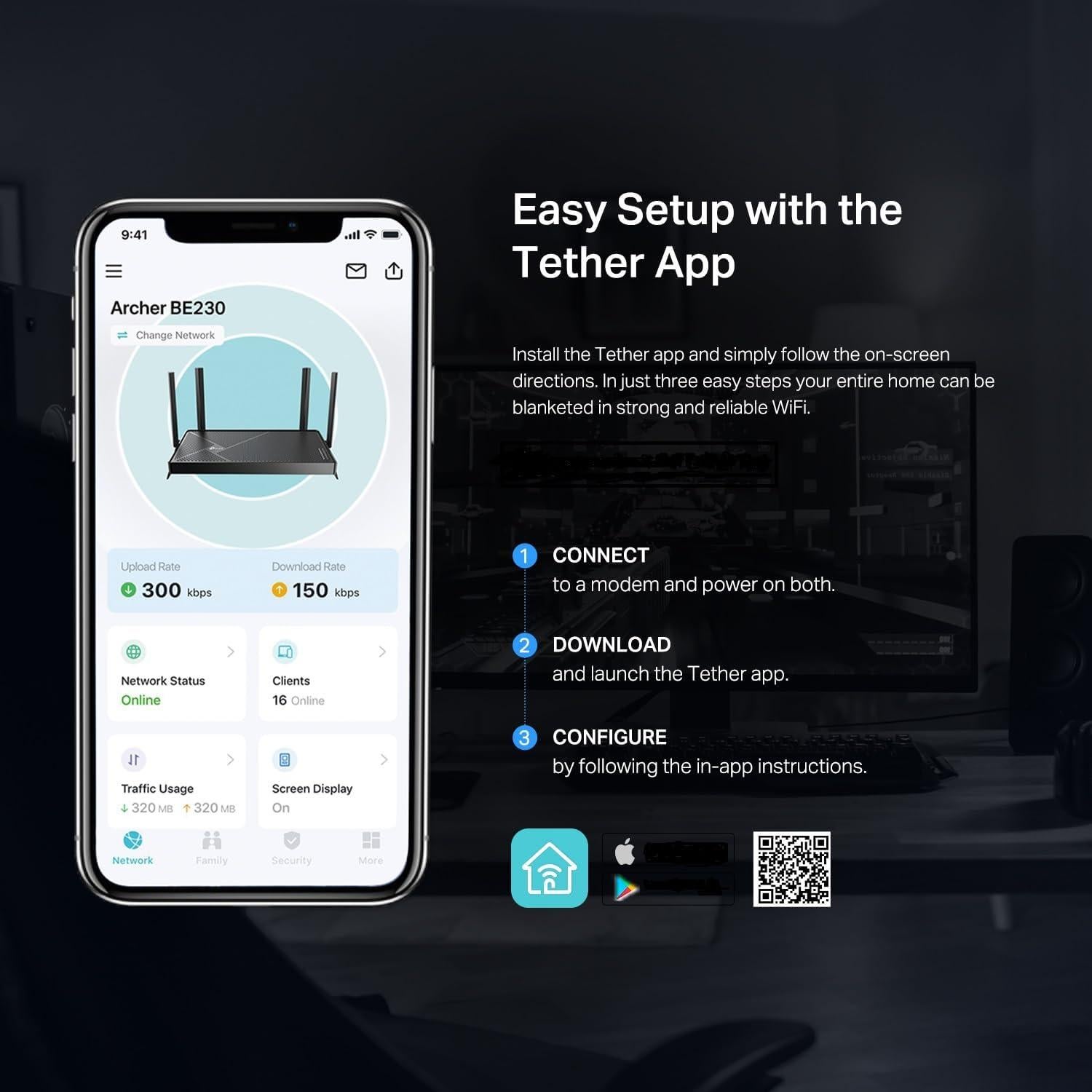 Router TP-Link Archer BE230 Wi-Fi 7 Doble Banda 3.6 Gbps
