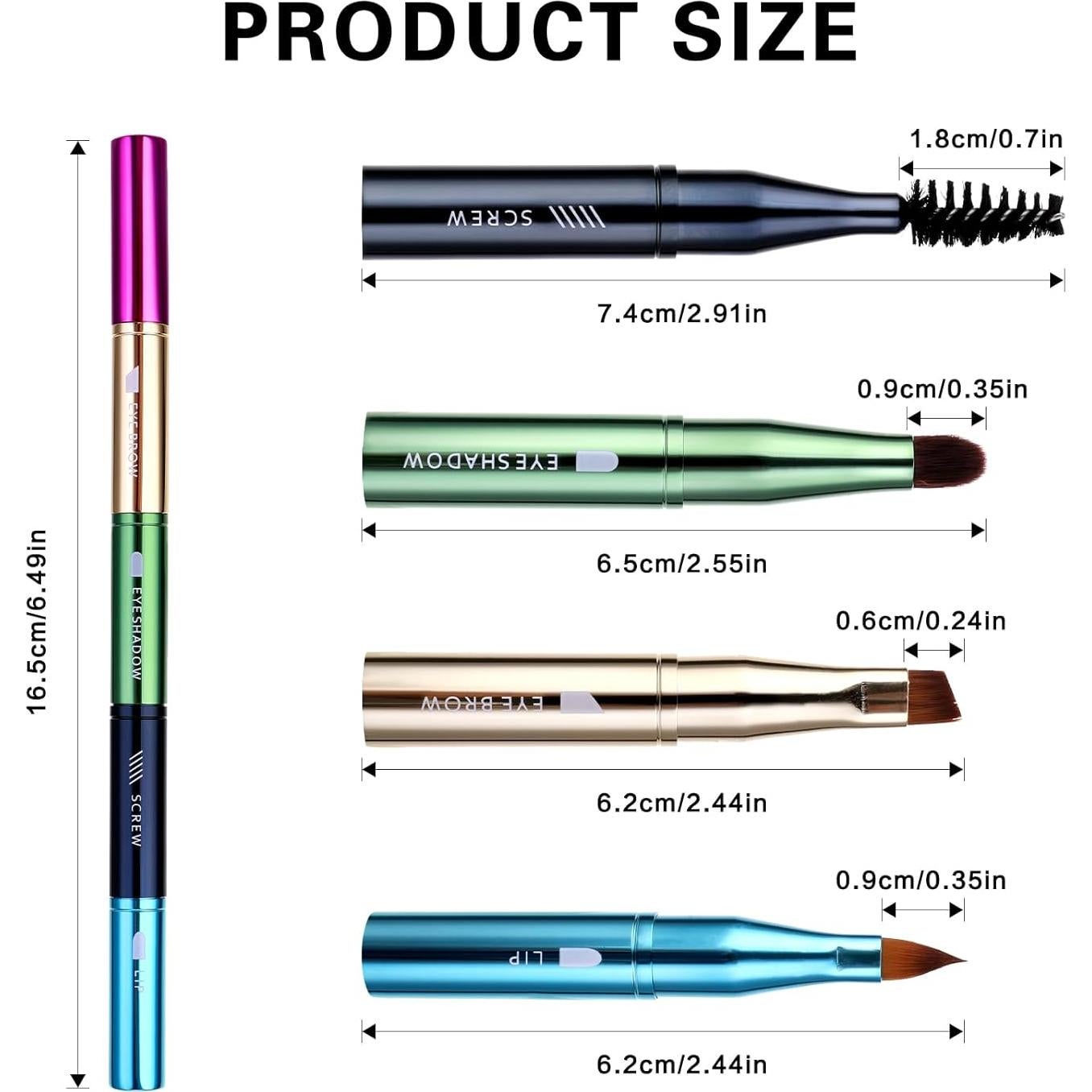 Set de Brochas de Maquillaje 4 en 1 Simmaro Portátil