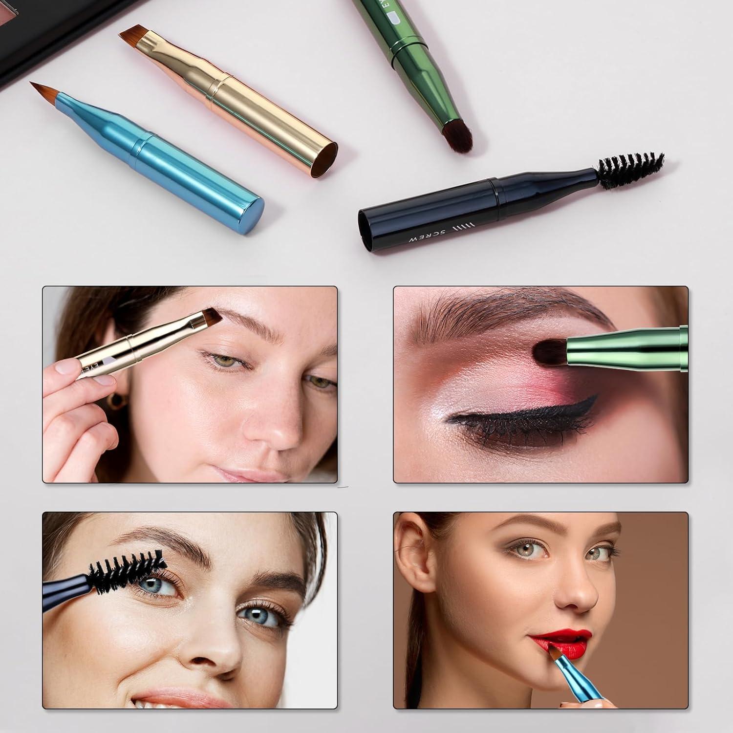 Set de Brochas de Maquillaje 4 en 1 Simmaro Portátil