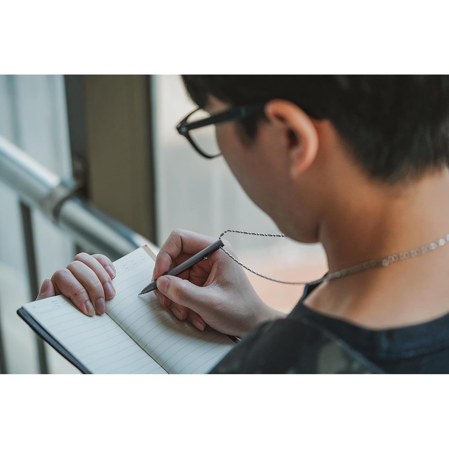 Bolígrafo retráctil KeyUnity KP00 de titanio plata fina