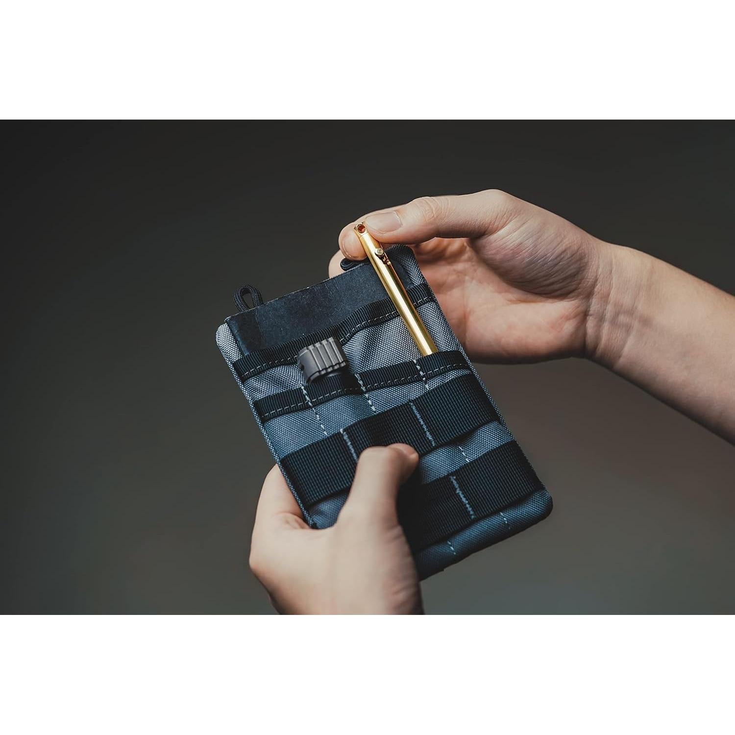 Bolígrafo retráctil KeyUnity KP00 de titanio plata fina