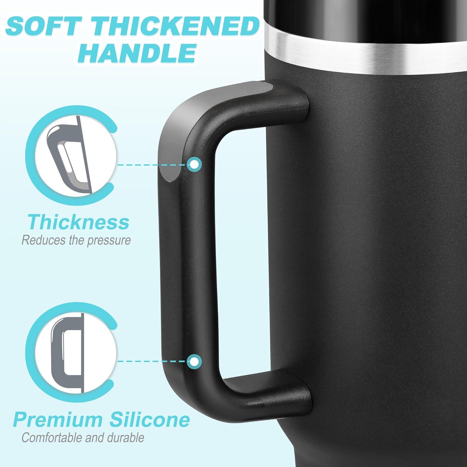 Taza de 1.18L Skywerc con 2 tapas y popote - Rosa