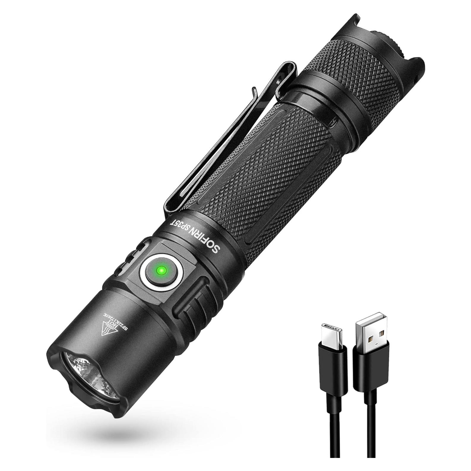 Linterna Táctica Sofirn SP35T 3800 Lúmenes LED Recargable IPX8