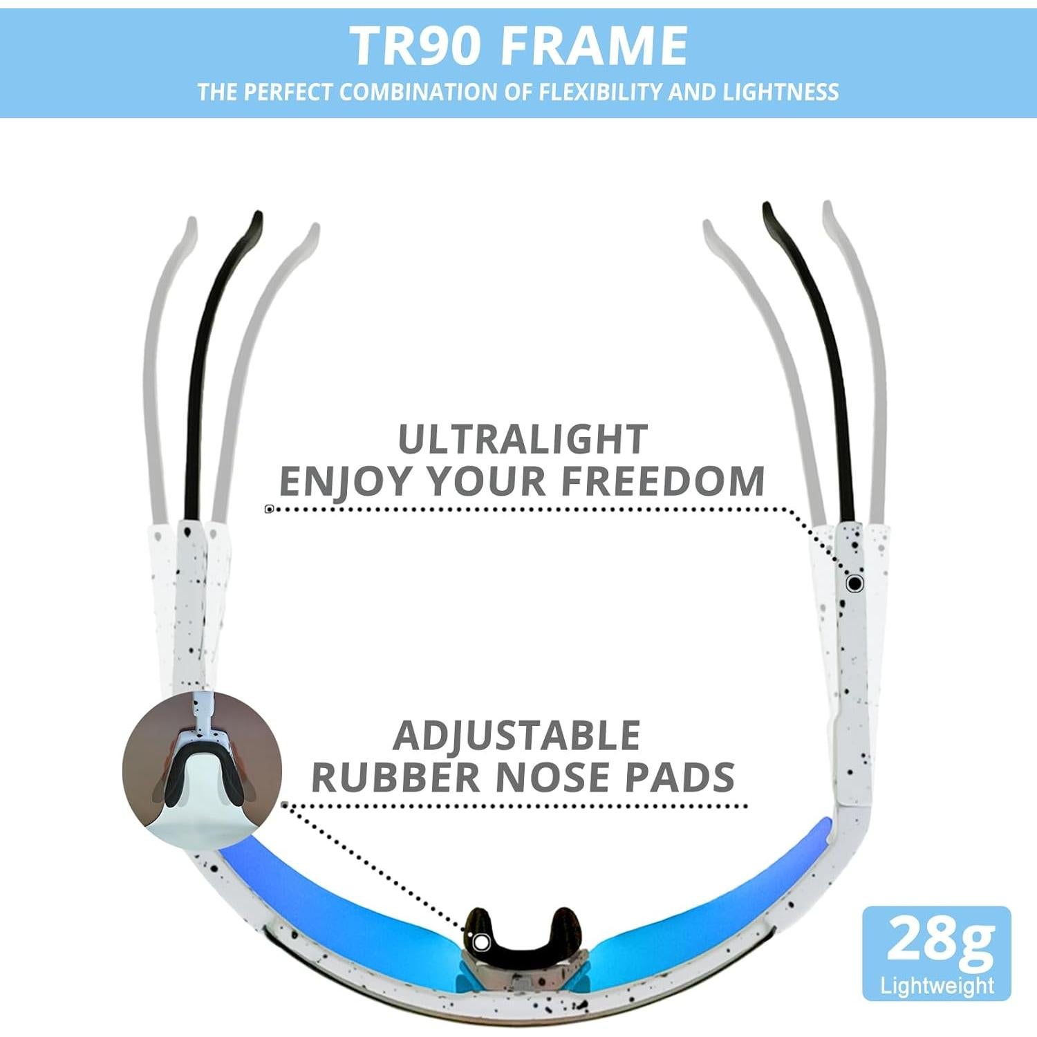 Gafas de Ciclismo UV400 Douide Sungla0706 Unisex