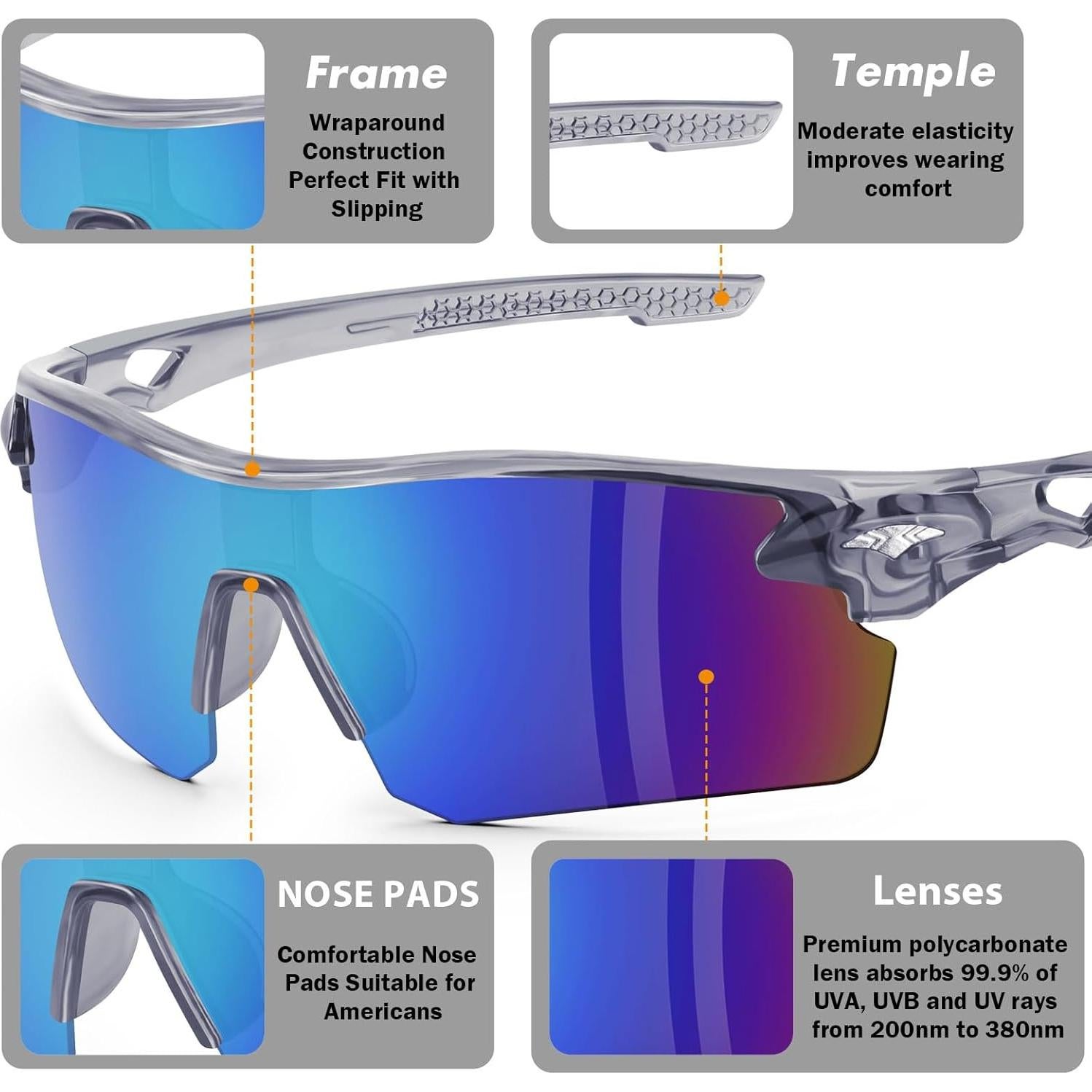 Paquete de 12 Gafas de Seguridad YENPK ANSI Z87.1 UV