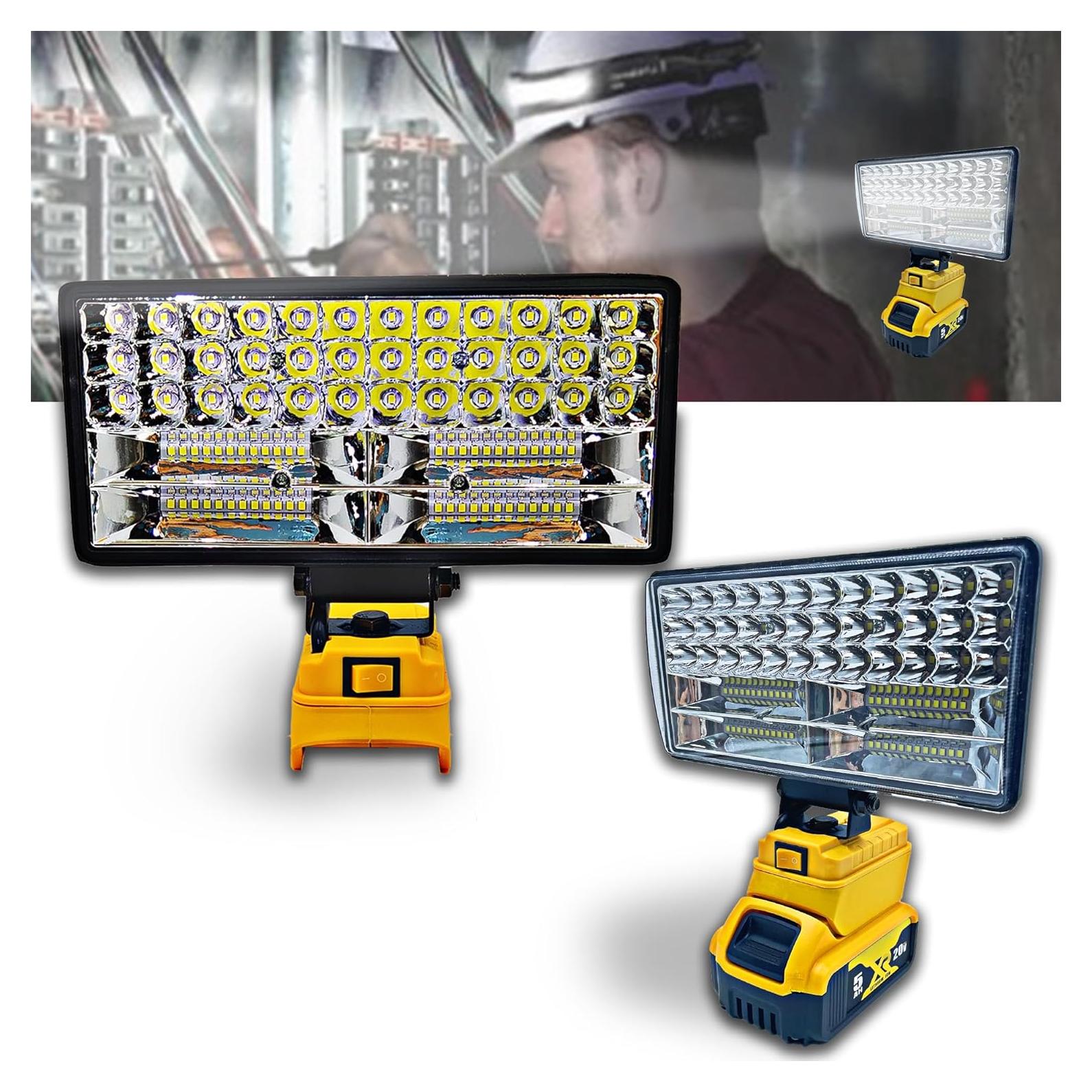 Luz de trabajo LED Dewalt 20V 90W 5400LM USB portátil