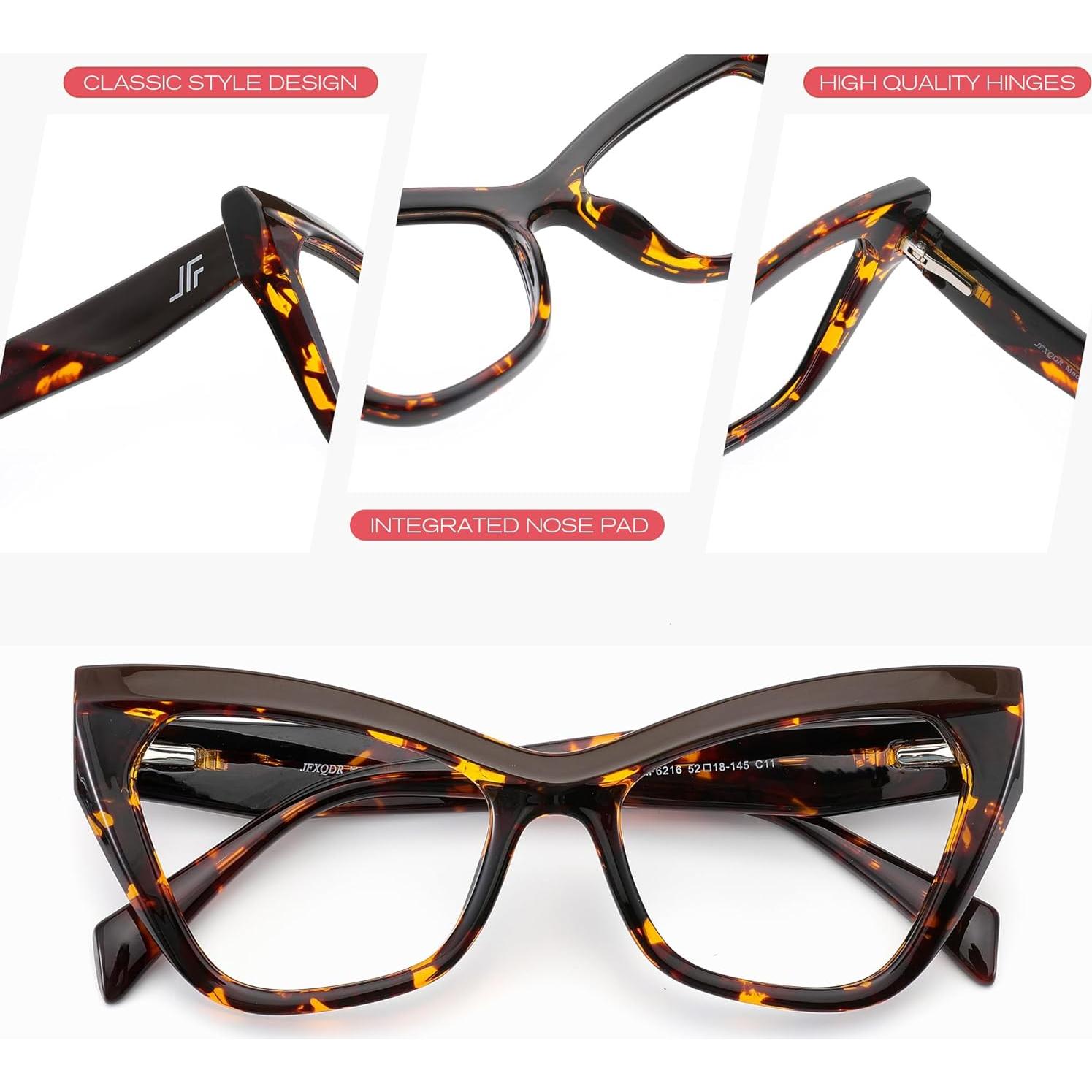 Gafas de Bloqueo de Luz Azul JFXQDR RF6216 Ojo de Gato UV400