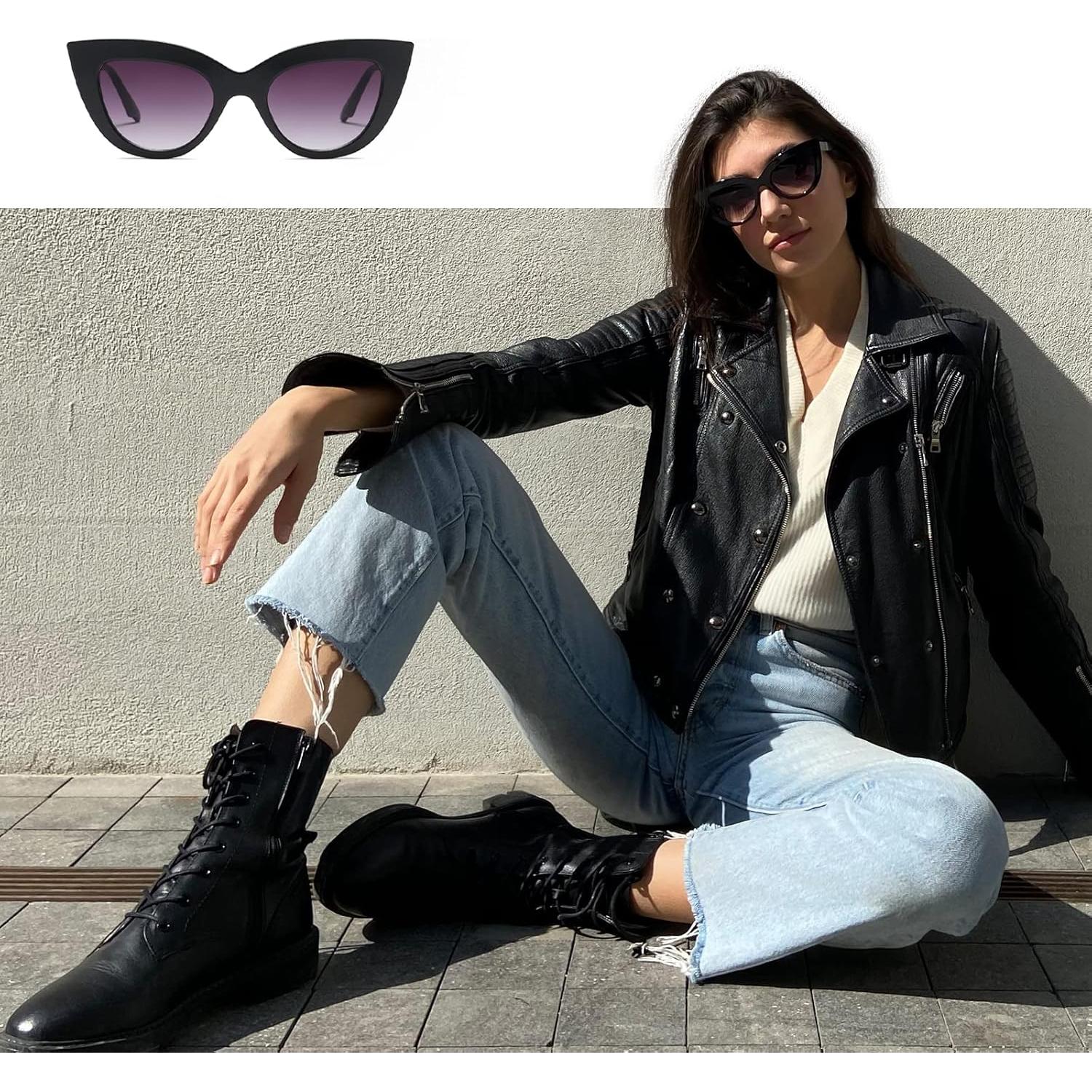 Gafas de sol cateye retro Freckles Mark UV400 para mujeres