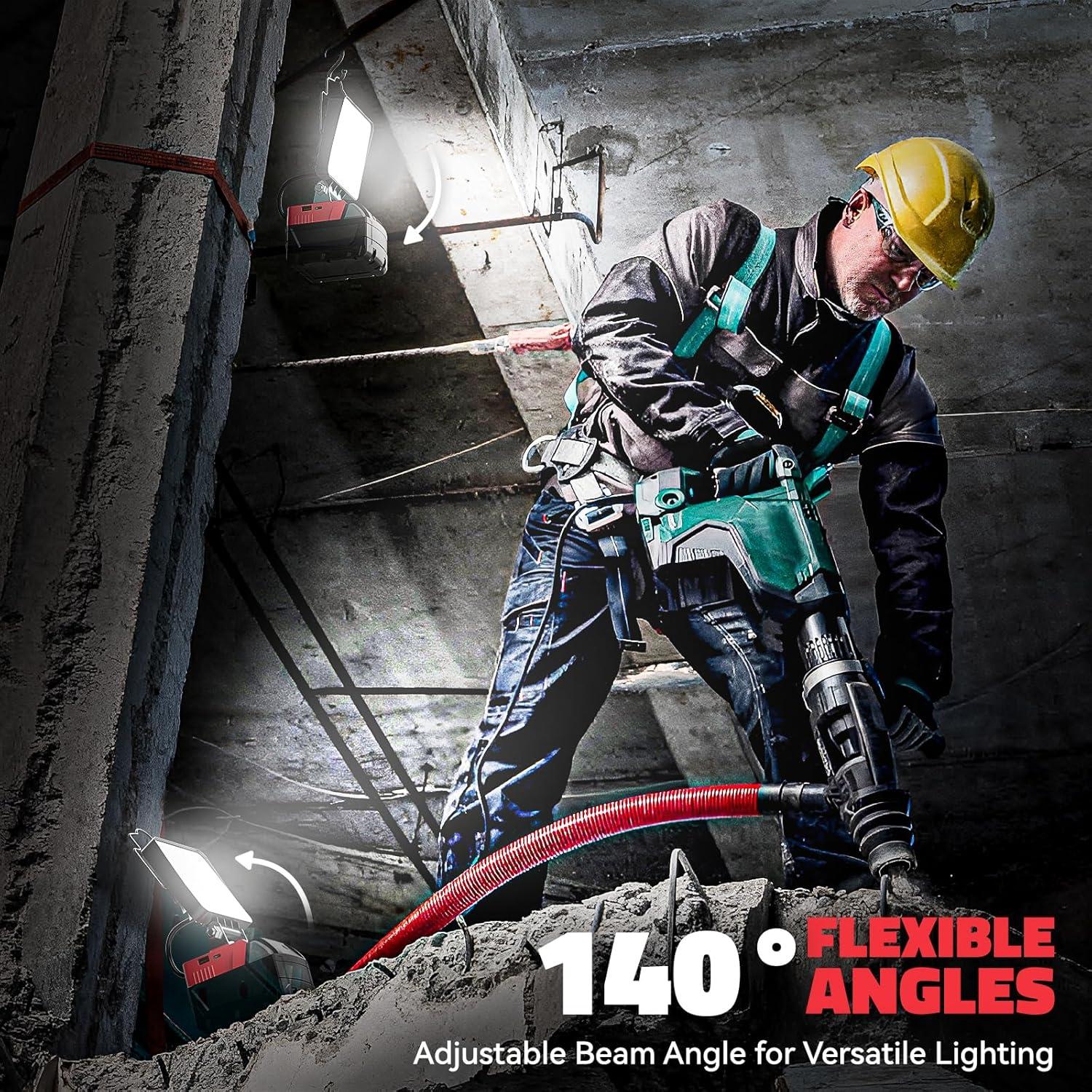 Luz de trabajo LED Ecarke 60W 6000LM para Milwaukee M18