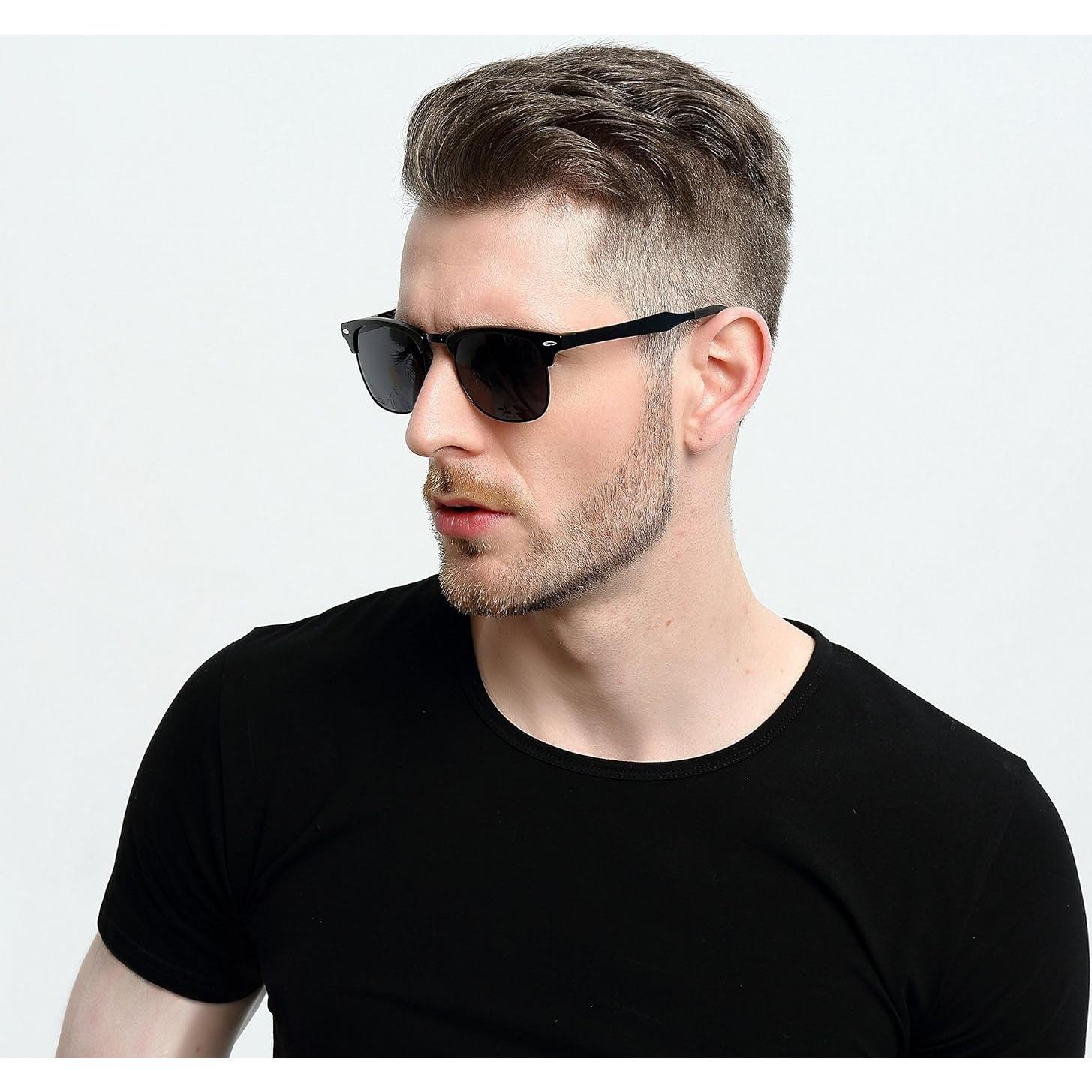 Gafas de sol polarizadas SUNGAIT unisex retro medio marco