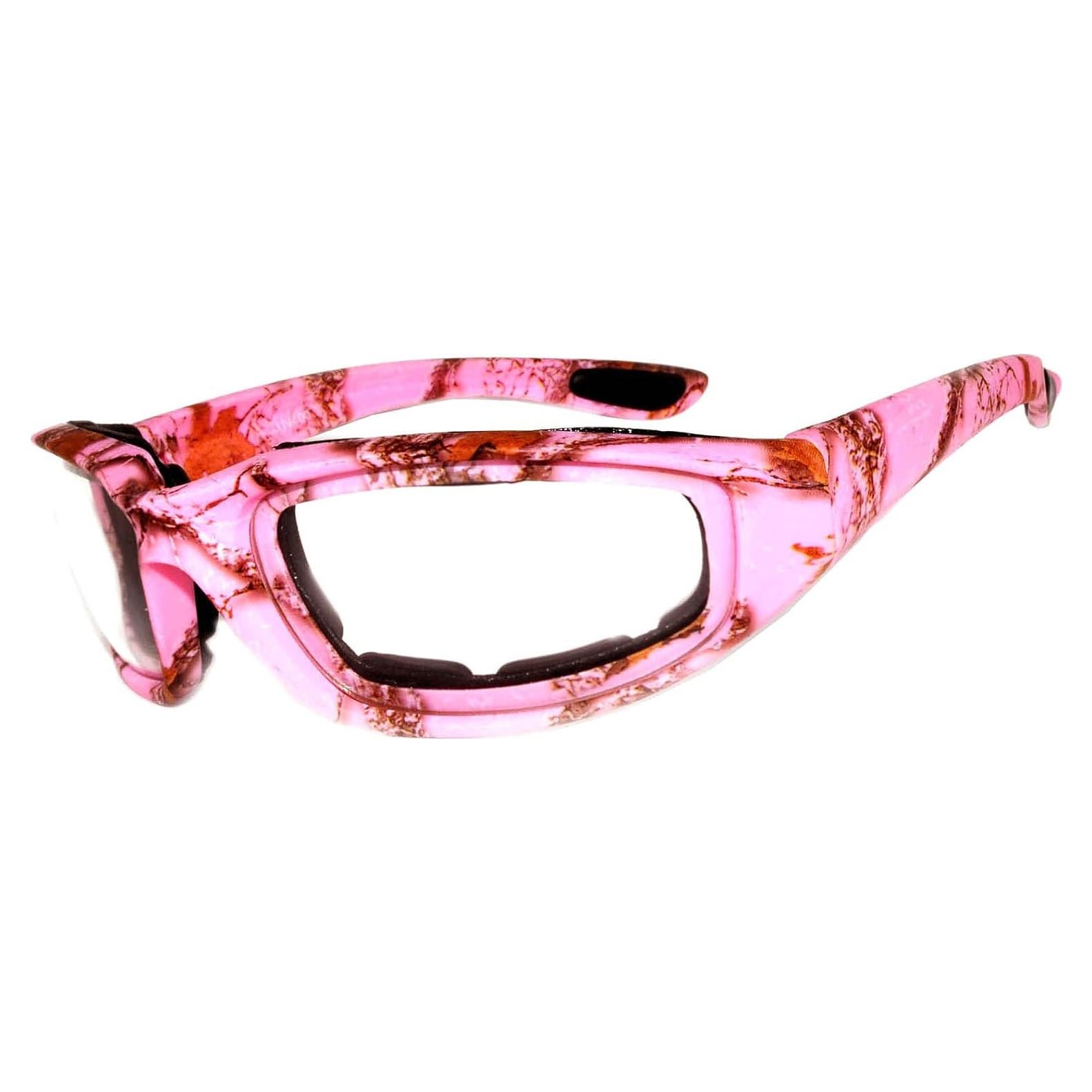 Gafas de Motocicleta para Mujeres Rosa UV400 con Espuma