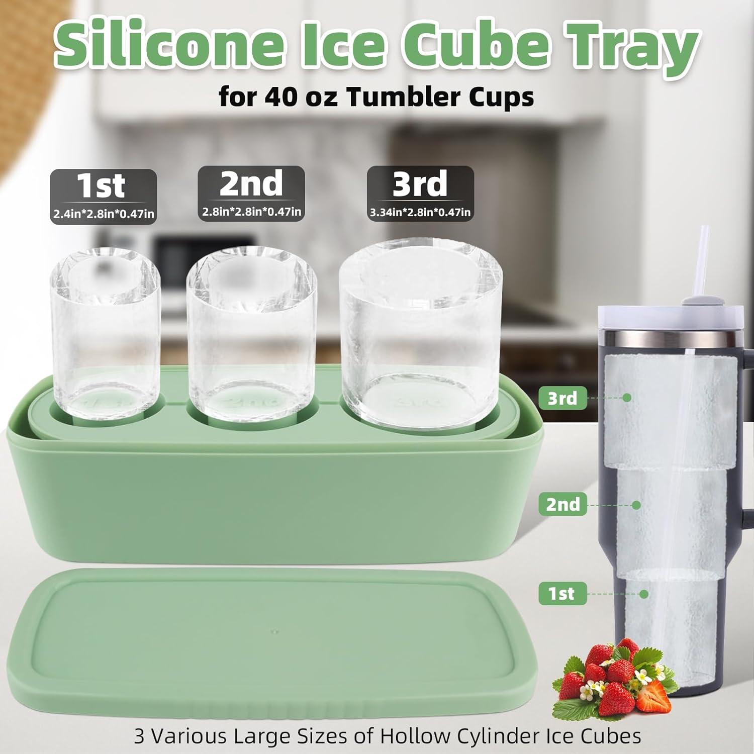 Molde de Hielo Tcamp de Silicona para Vaso 40 oz - Verde