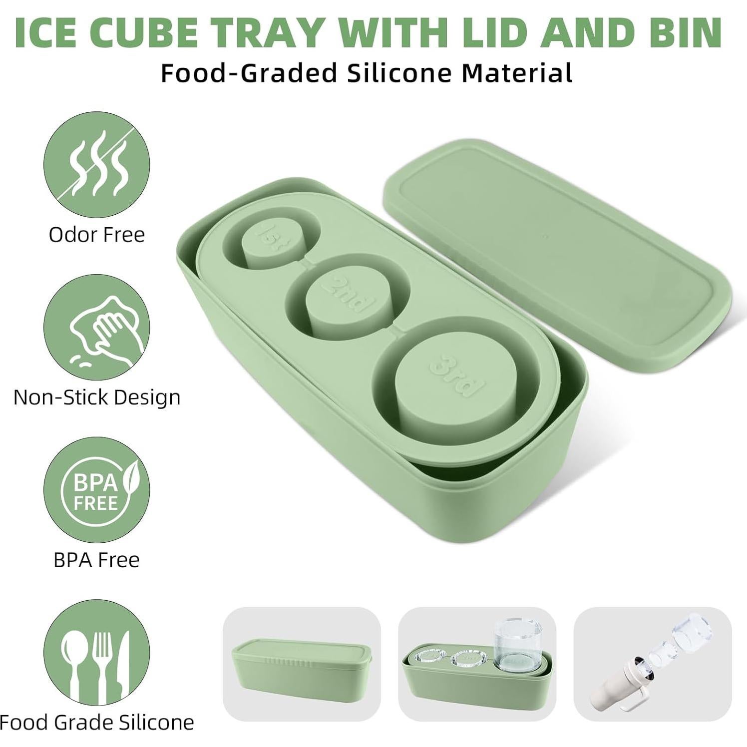 Molde de Hielo Tcamp de Silicona para Vaso 40 oz - Verde