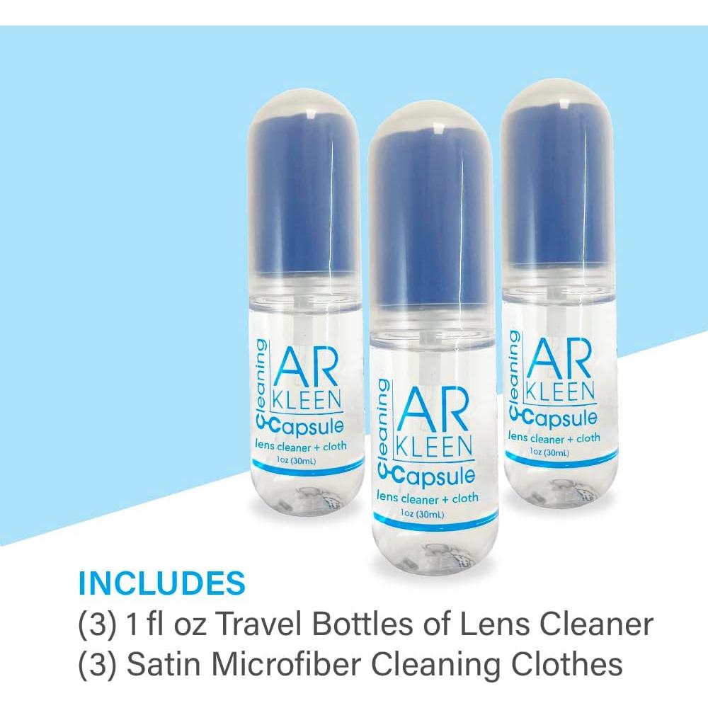 Kit de limpieza de lentes AR Kleen 3 cápsulas 30 ml cada una
