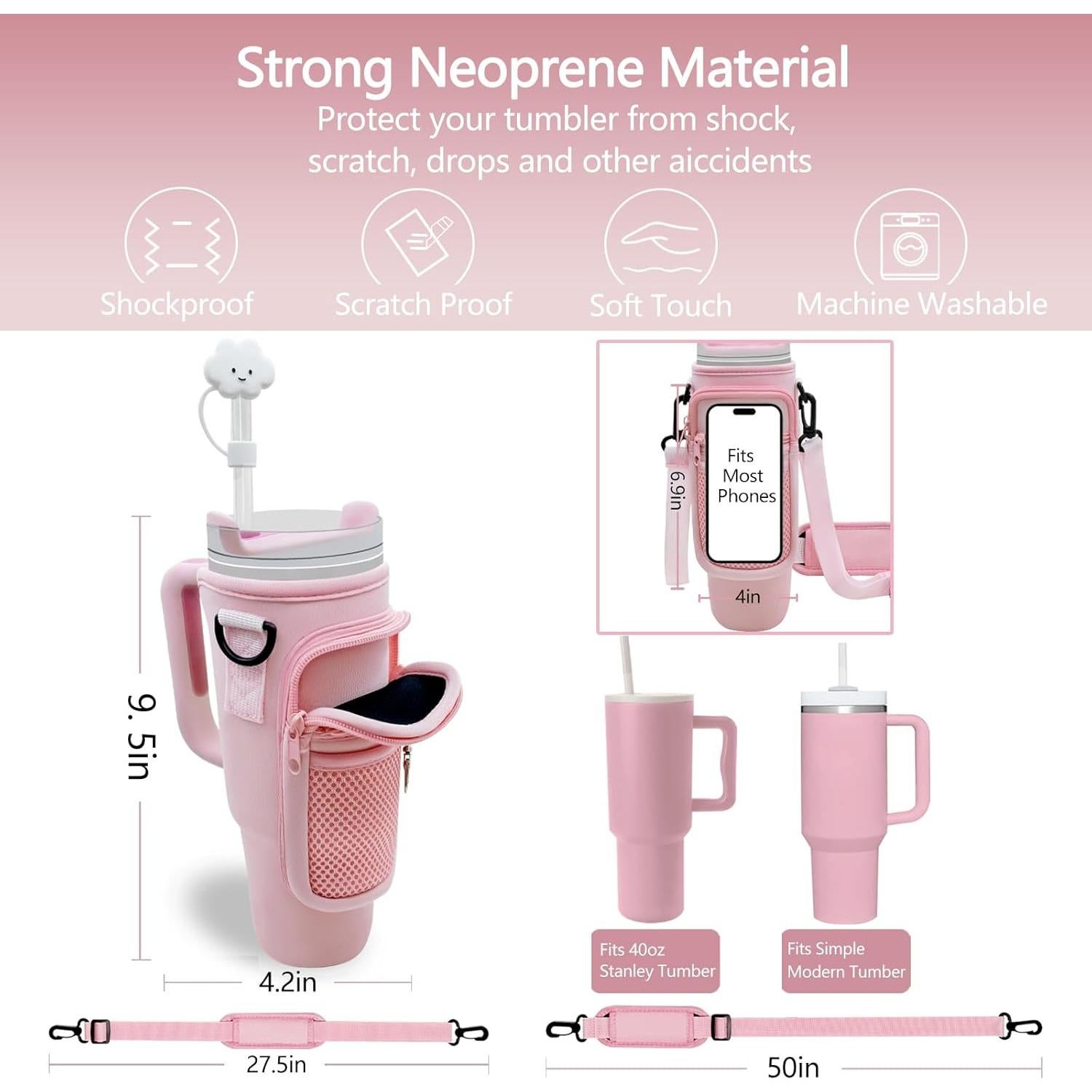 Accesorios para Taza Stanley 40 oz JMY con Funda y Popote