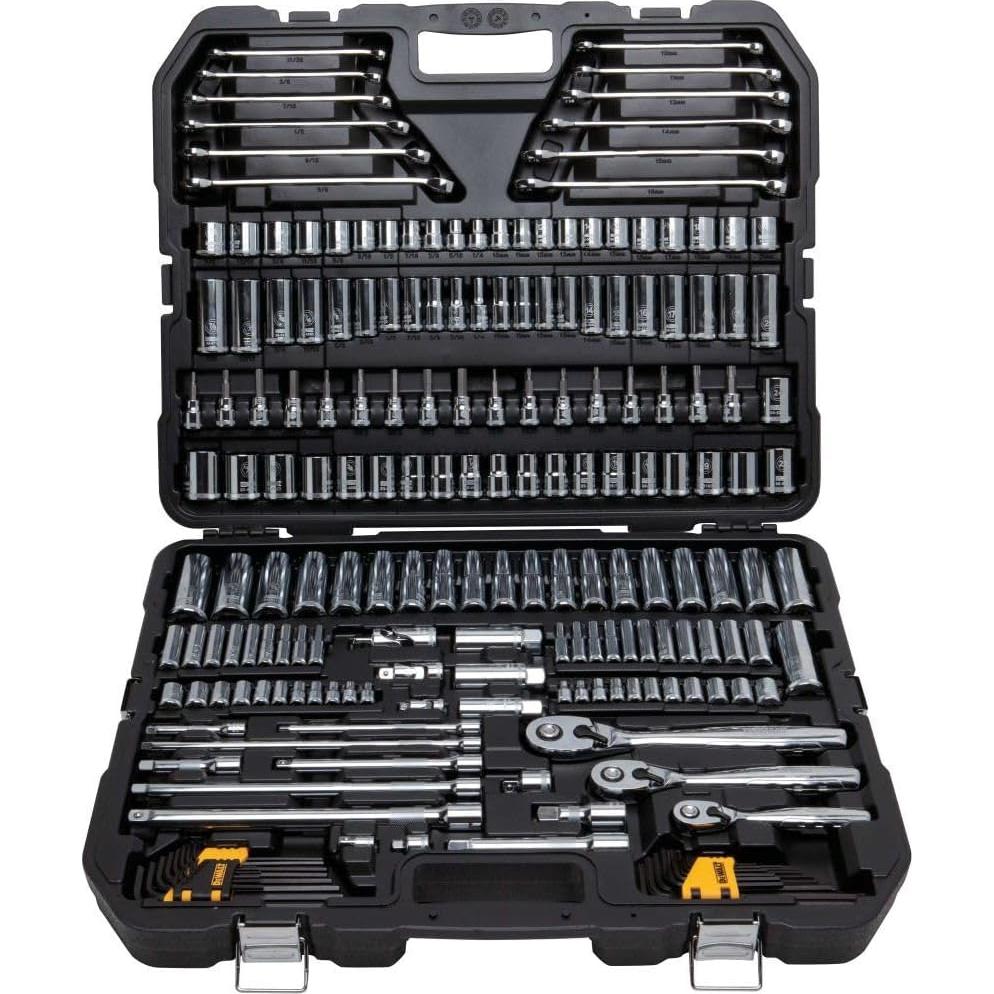 Kit de Herramientas Mecánicas DEWALT 204 Piezas con Enchufes