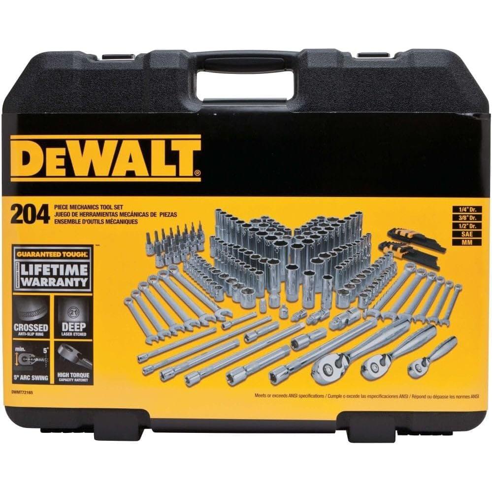 Kit de Herramientas Mecánicas DEWALT 204 Piezas con Enchufes