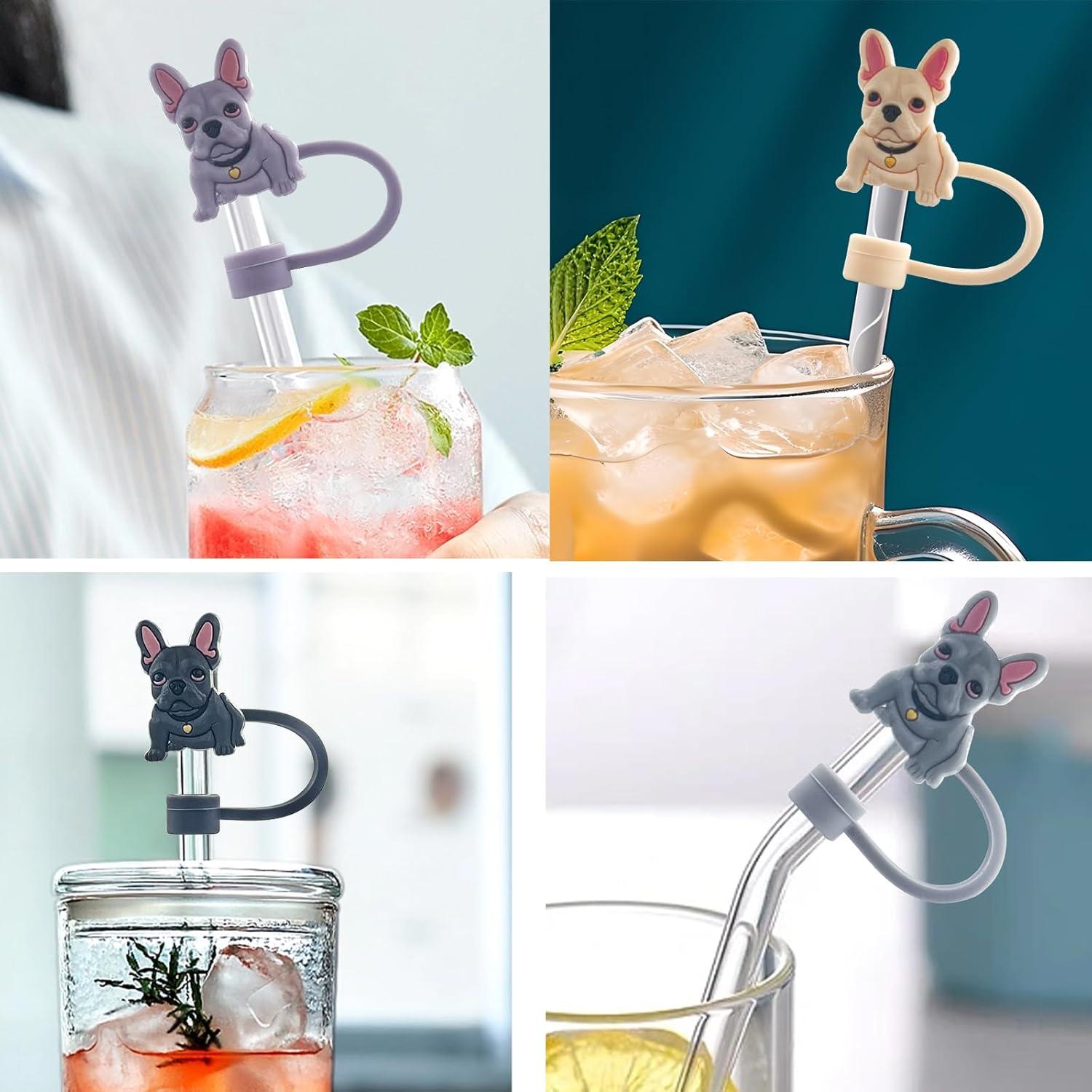 4 Pcs Tapas de Silicona Velaco para Pajitas 10mm Reutilizables