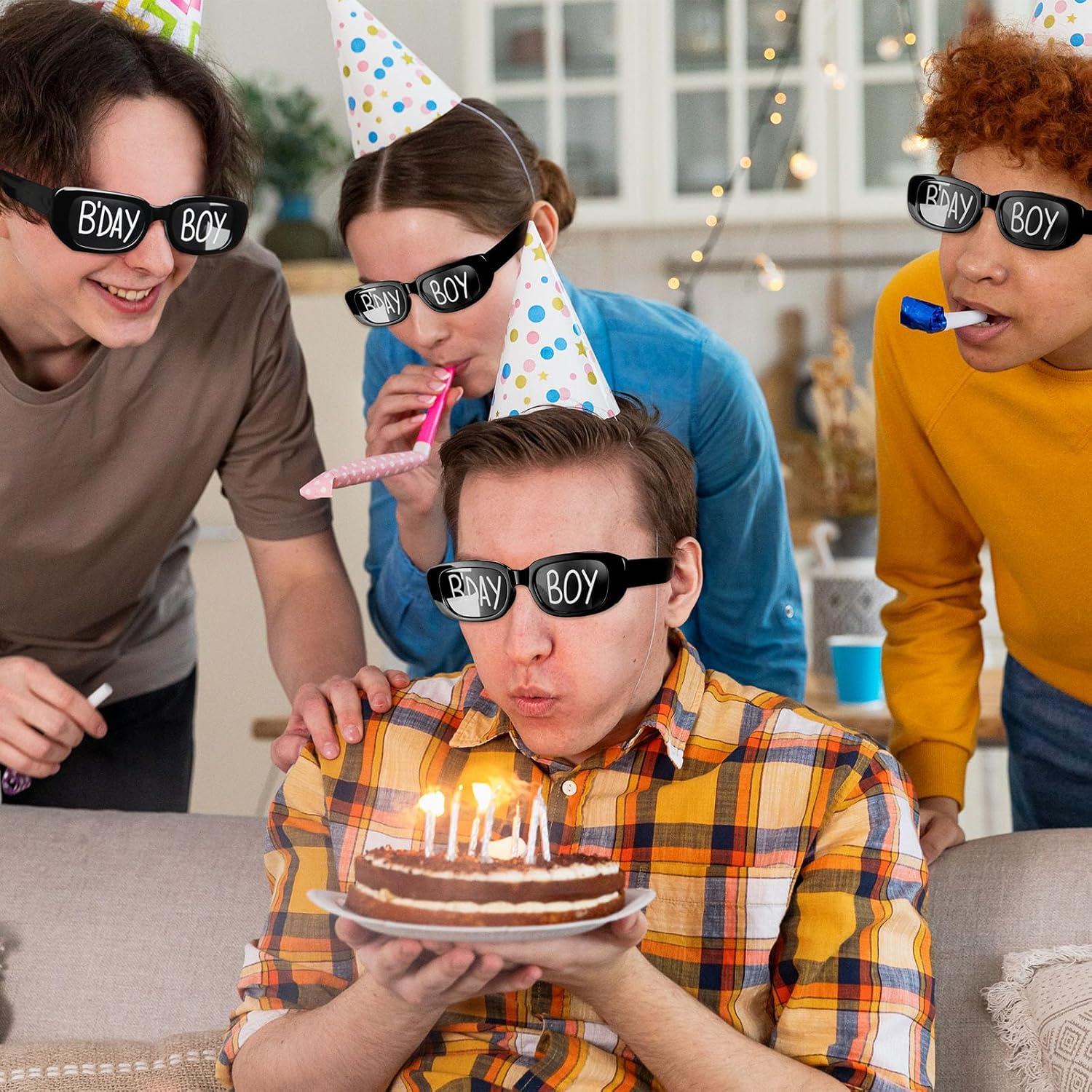 Gafas de Cumpleaños Cuffbow 12 Pares Accesorios para Fotos