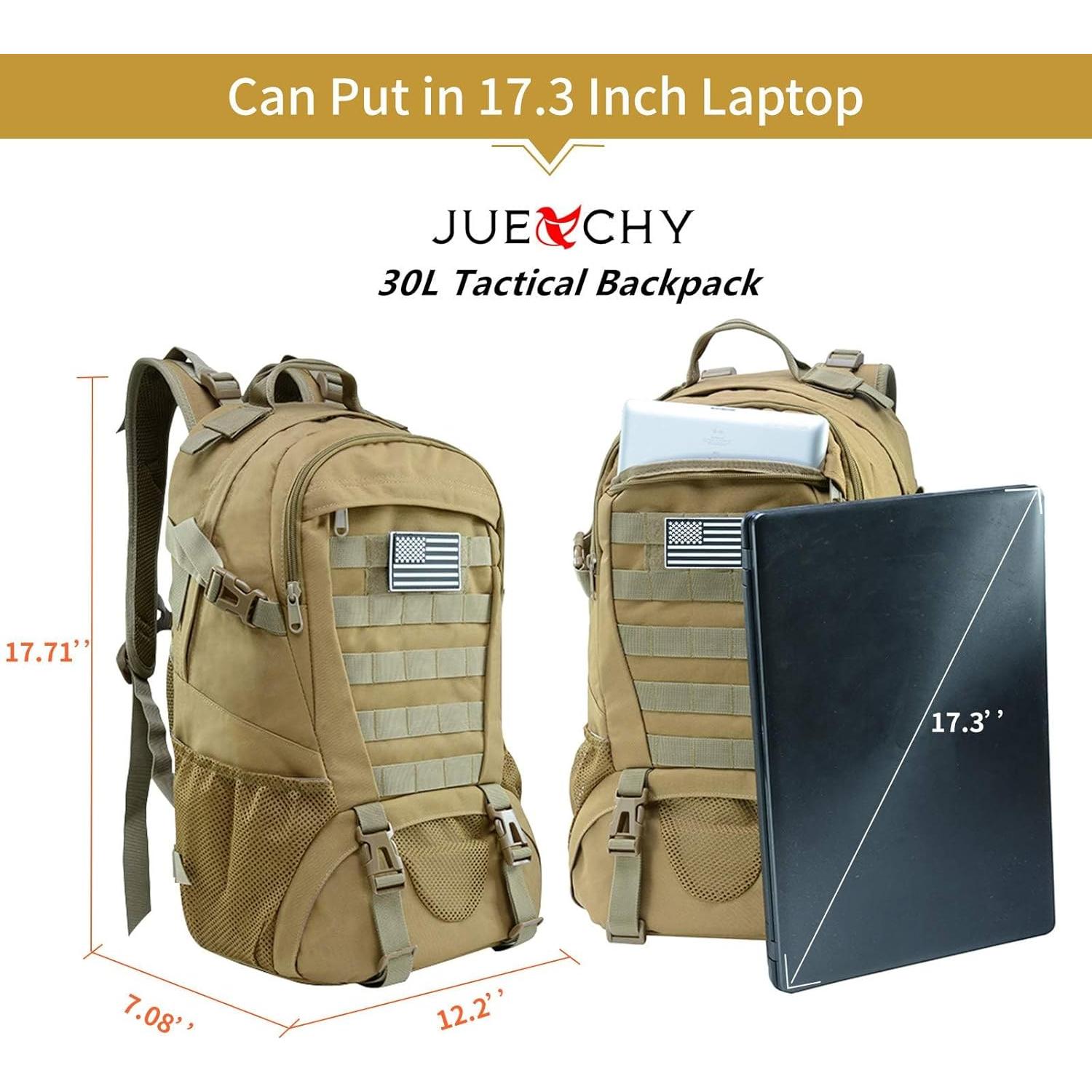 Mochila táctica Jueachy 30L impermeable para senderismo